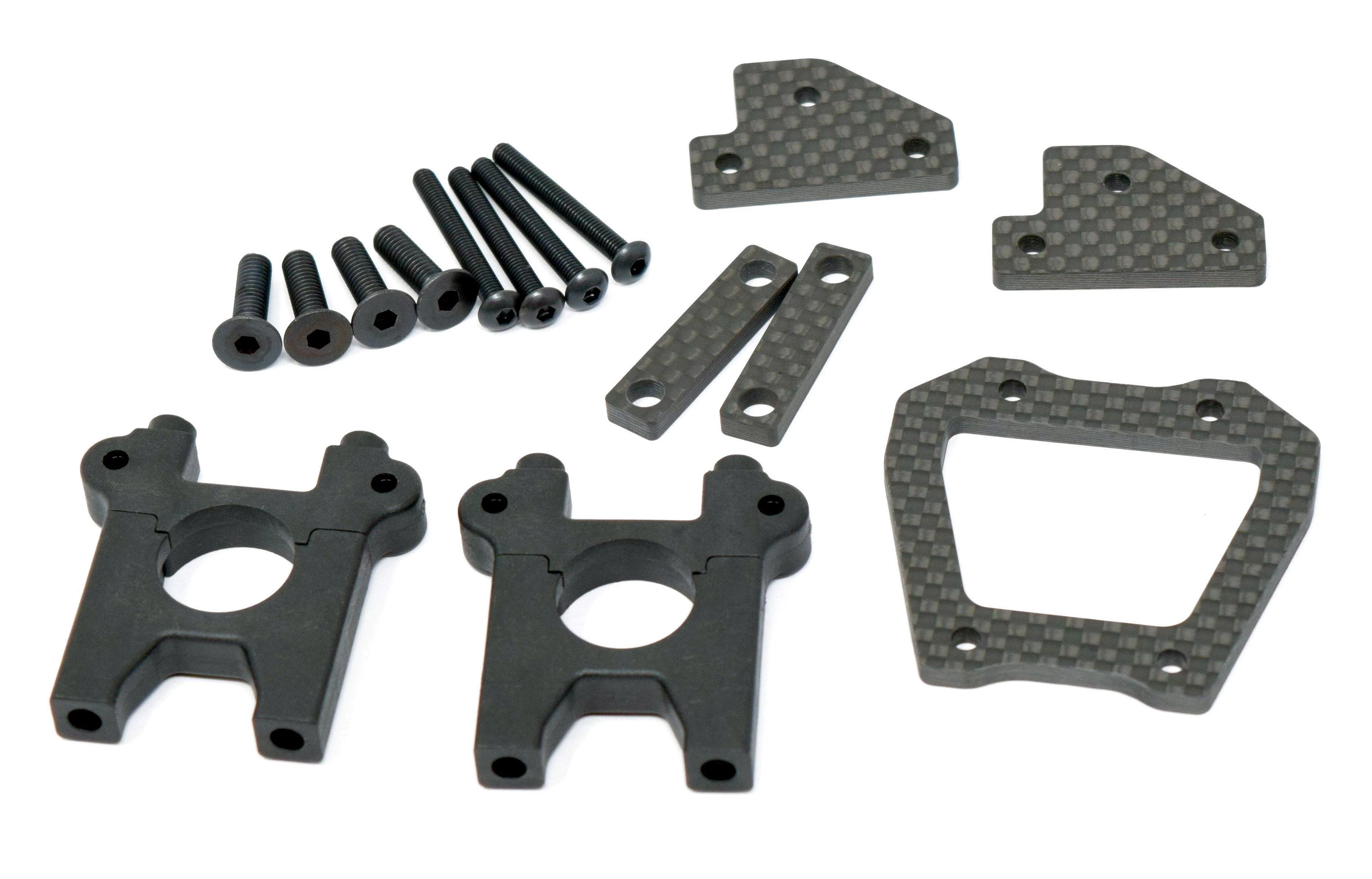 HB Racing E8 WS - MOUNT for center diff, chassis brace carbon set 204855 - Image 2