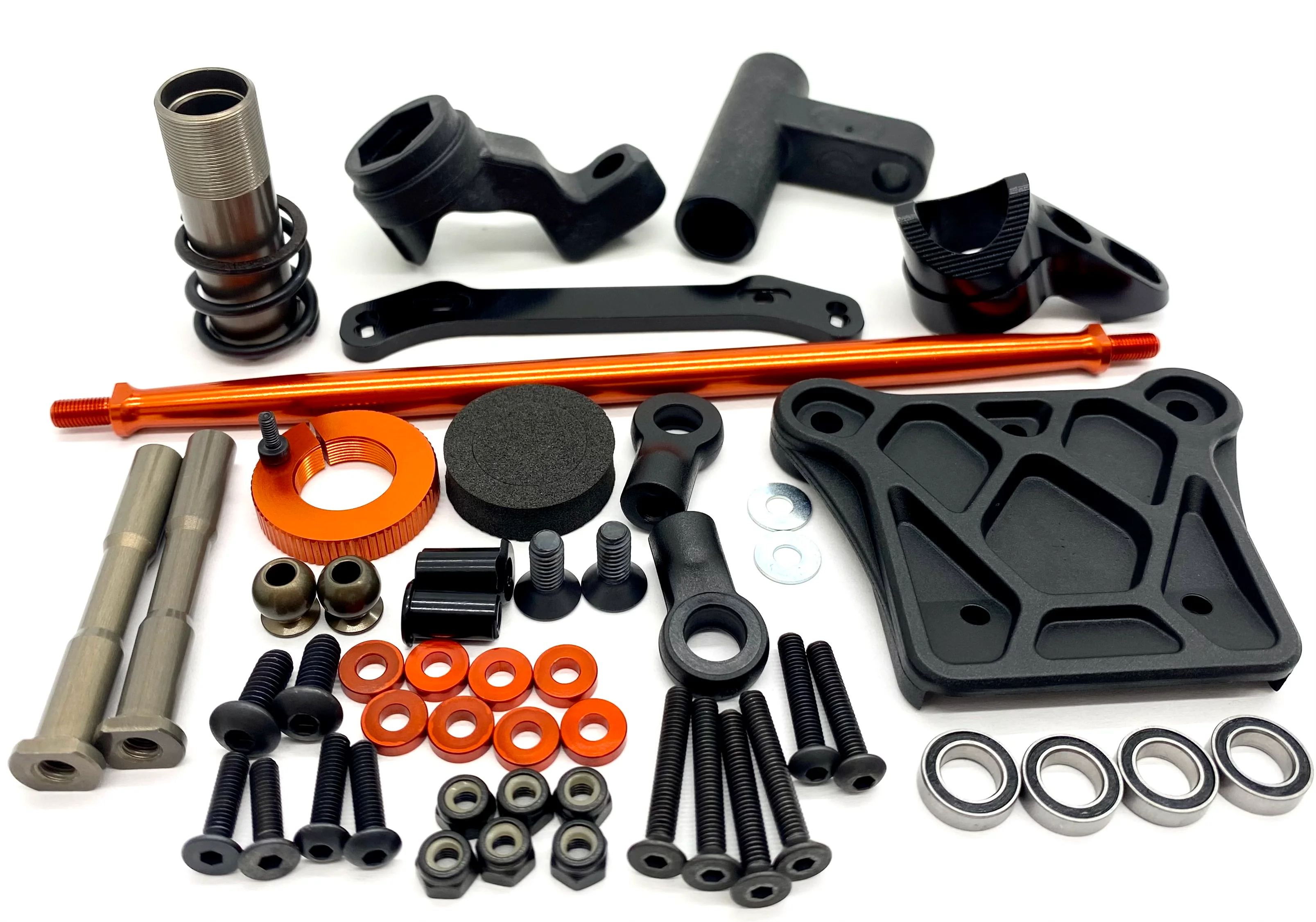 HB Racing E8 WS - STEERING Set (bellcrank, posts, rack, bearings 204855