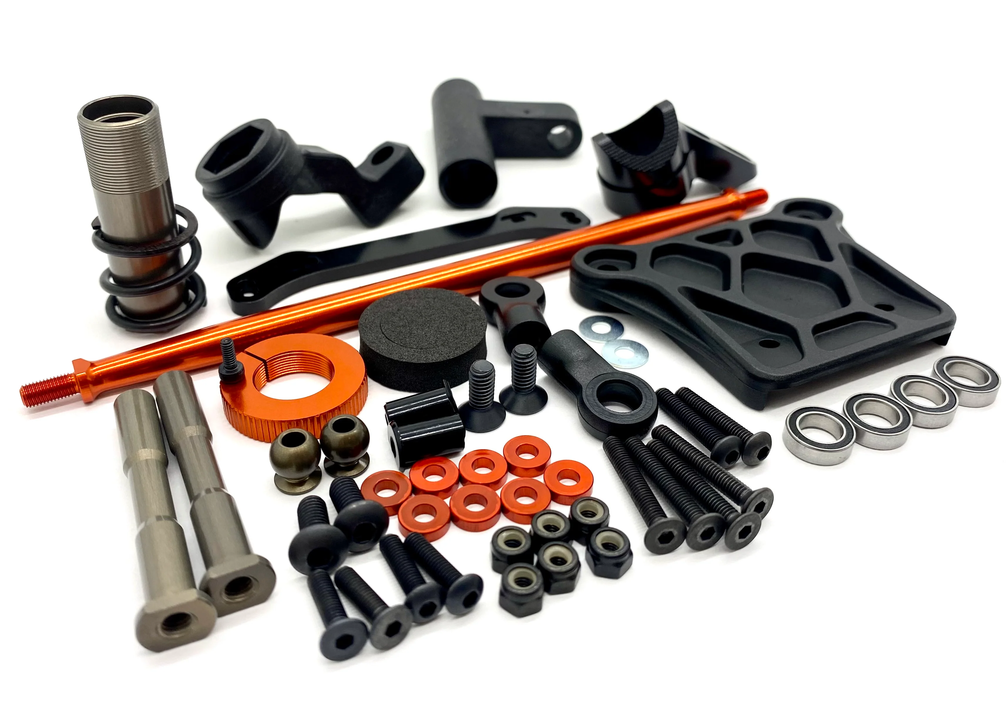 HB Racing E8 WS - STEERING Set (bellcrank, posts, rack, bearings 204855 - Image 2