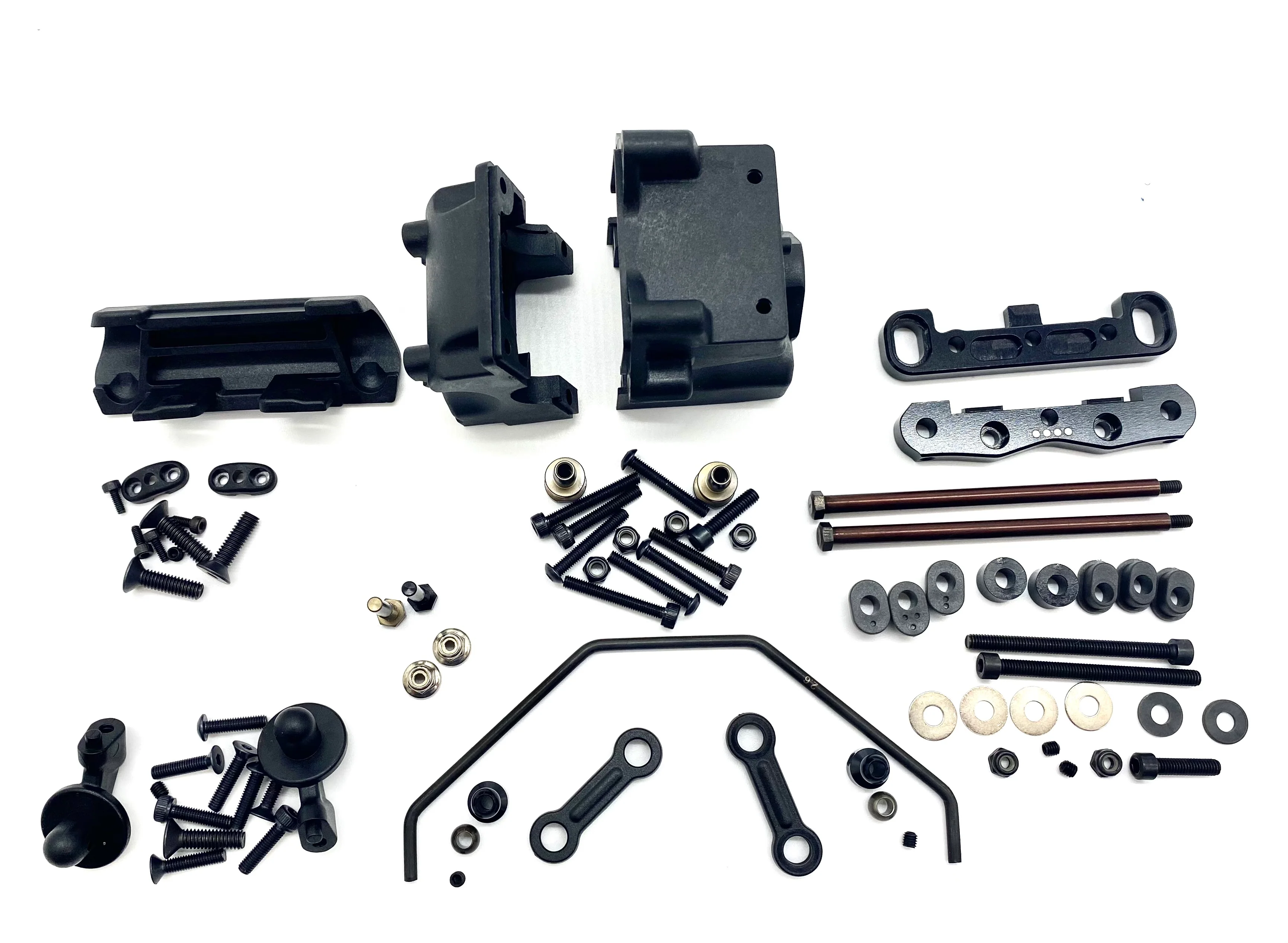 HB Racing E8Tevo3 - FRONT SUSPENSION (arm mount sway hinge Truggy 204576