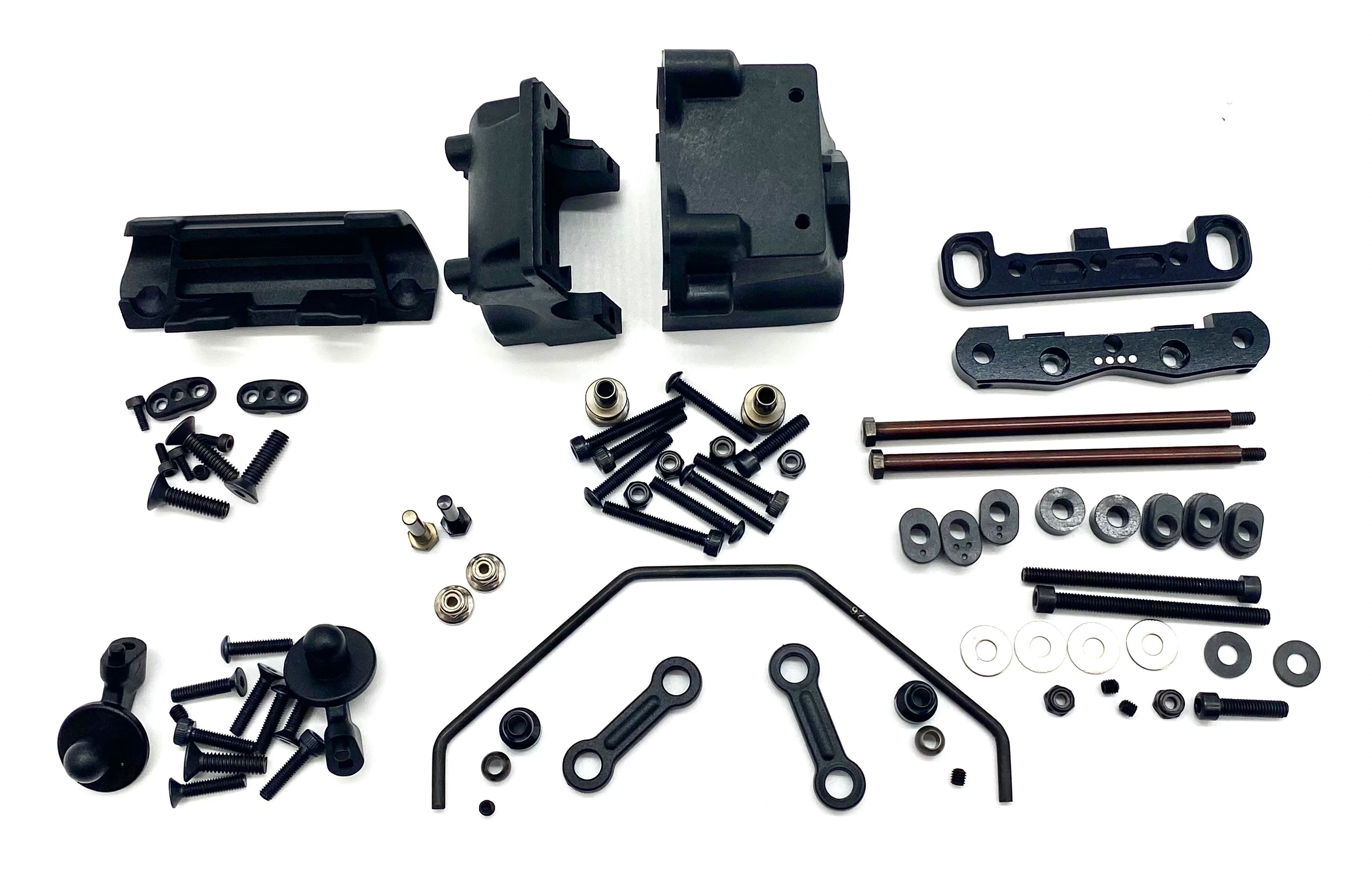 HB Racing E8Tevo3 - FRONT SUSPENSION (arm mount sway hinge Truggy 204576 - Image 2