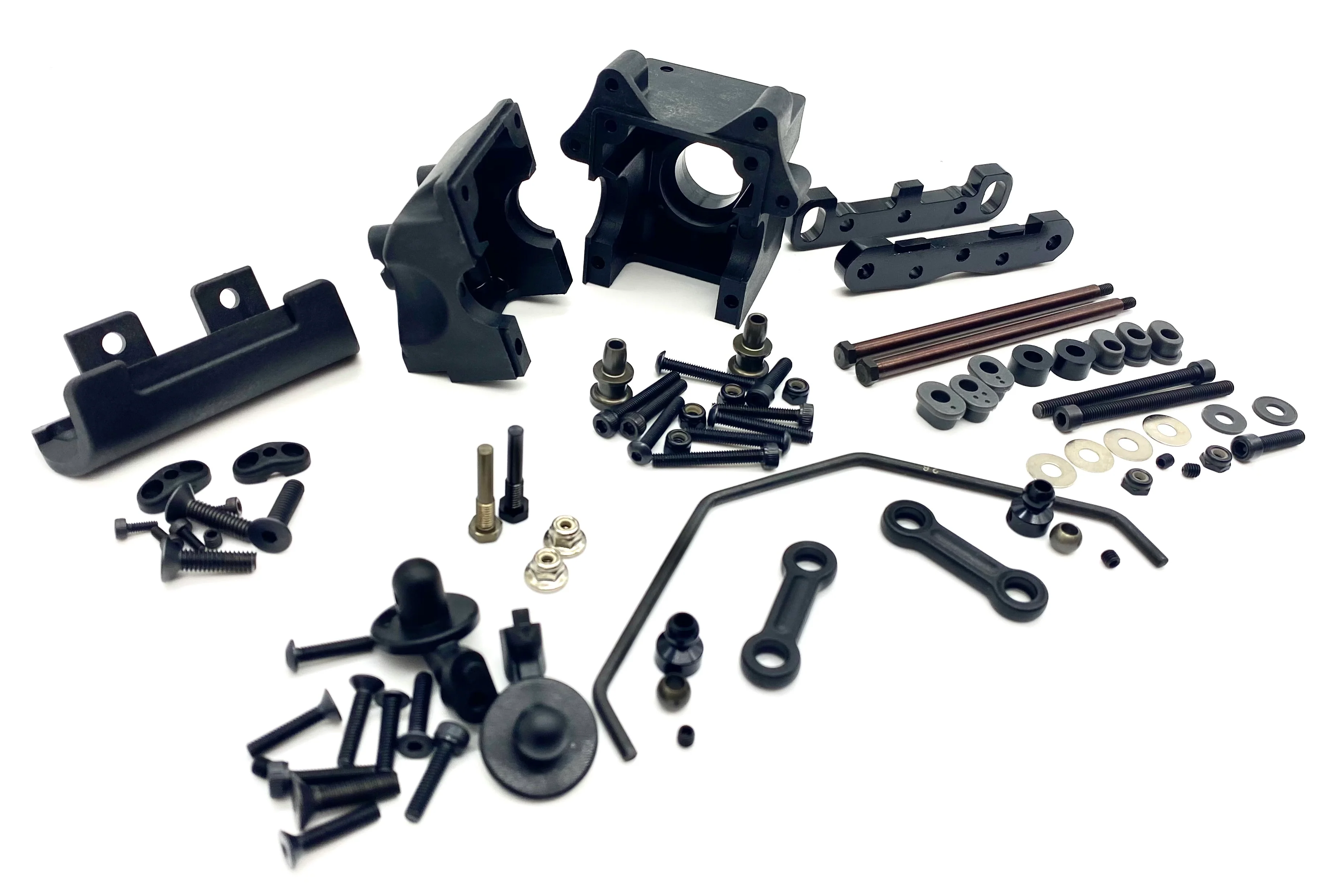 HB Racing E8Tevo3 - FRONT SUSPENSION (arm mount sway hinge Truggy 204576 - Image 4