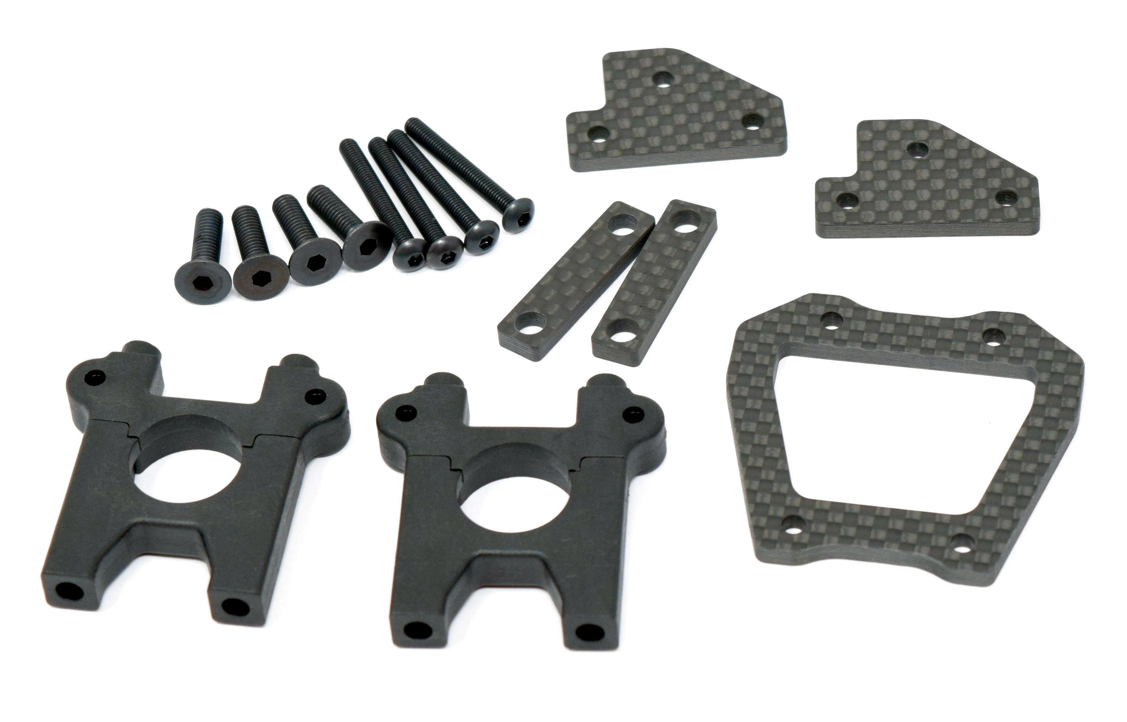 HB Racing E8Tevo3 - MOUNT for center diff, chassis brace carbon set e819 Truggy 204576 - Image 2