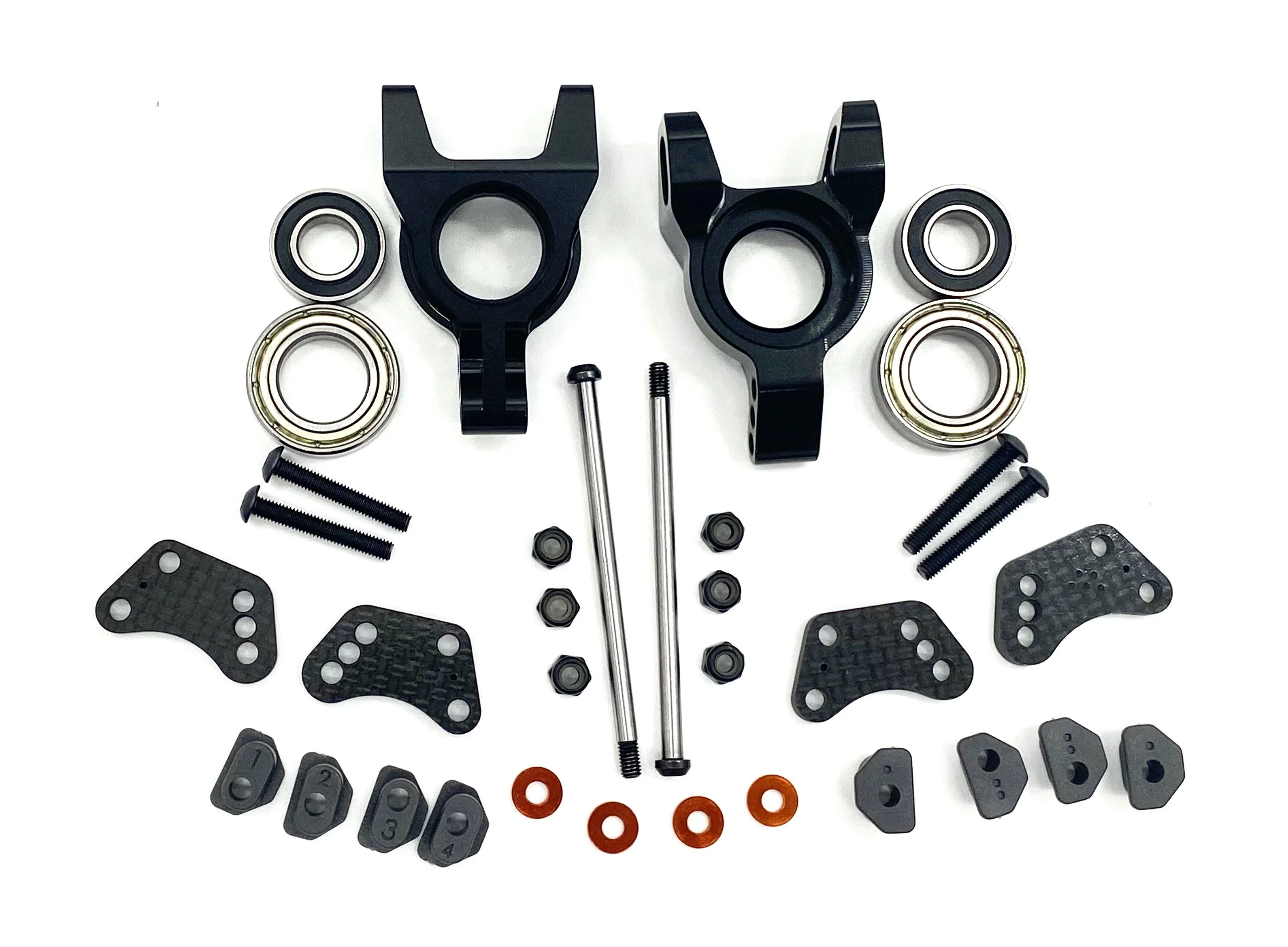 HB Racing E8Tevo3 - REAR HUBS (Carrier Aluminum Pins d8t d817 Truggy 204576 - Image 4