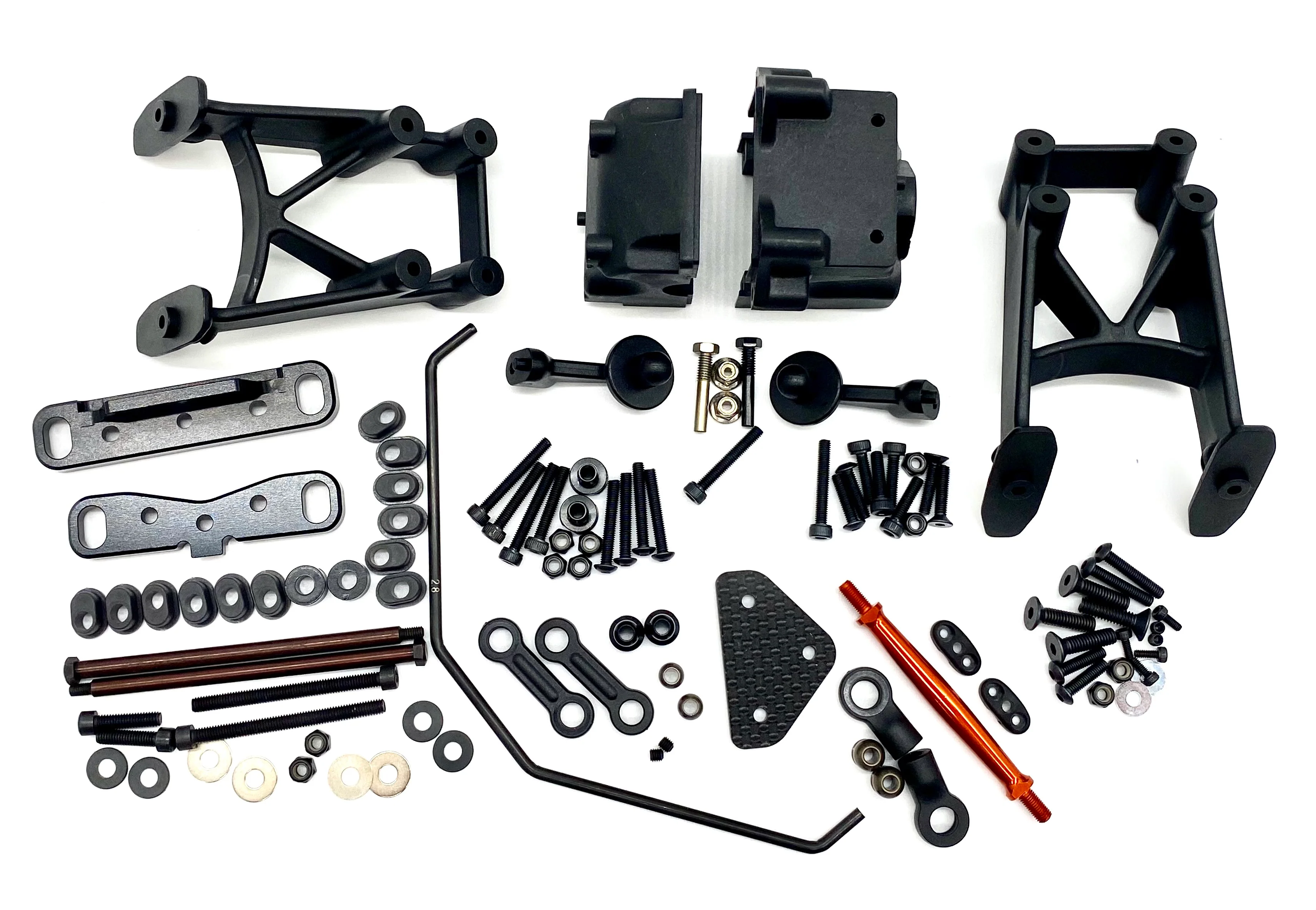 HB Racing E8Tevo3 - REAR SUSPENSION (arm mount sway bulkhead Truggy 204576