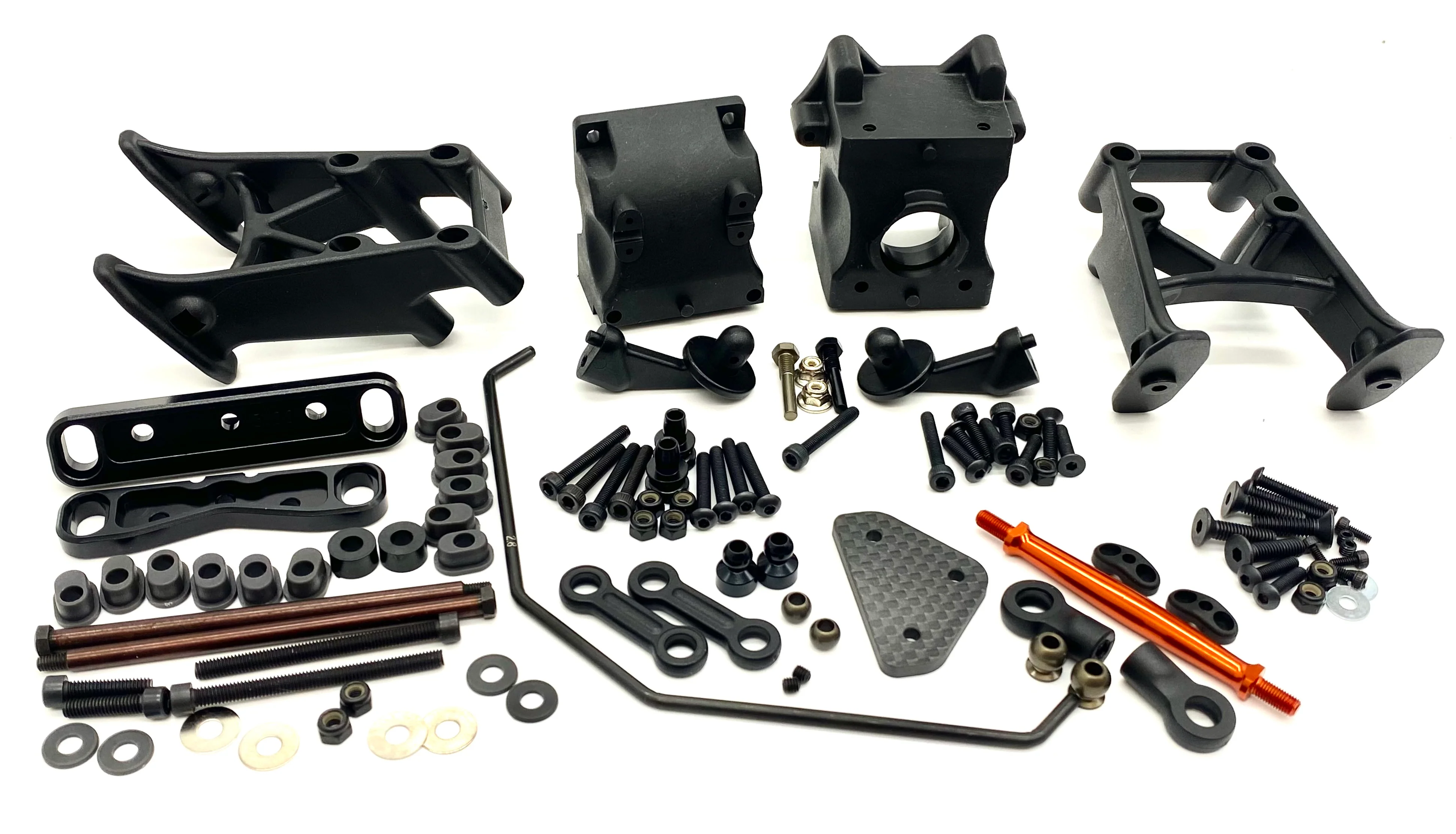 HB Racing E8Tevo3 - REAR SUSPENSION (arm mount sway bulkhead Truggy 204576 - Image 2