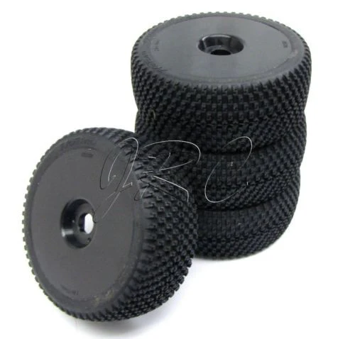 HoBao 1/8 Hyper SS - TIRES (Set of 4 Glued Black Wheels Rims 90029) HB-SS-C28