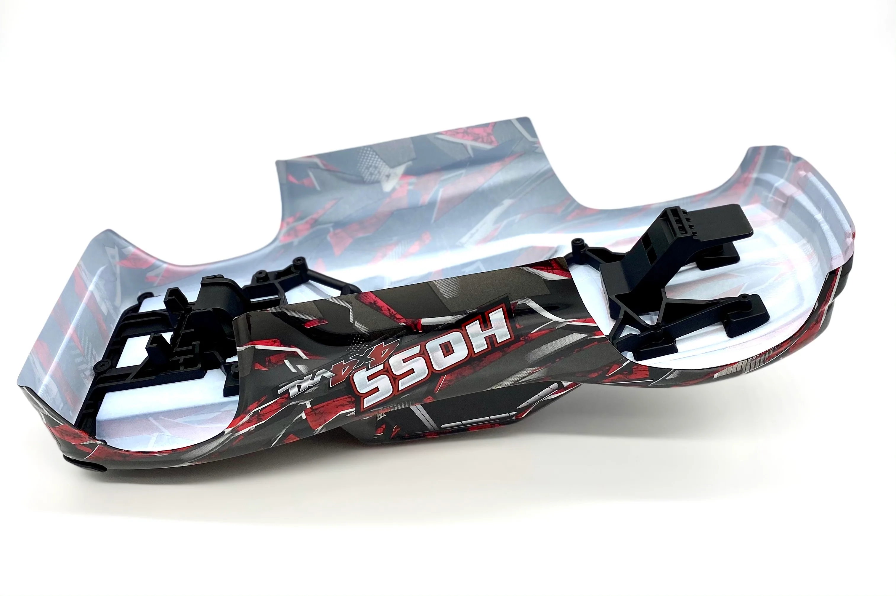 HOSS 4x4 VXL BODY Shell (RED & Black Cover Shell decals 90076-4 - Image 2