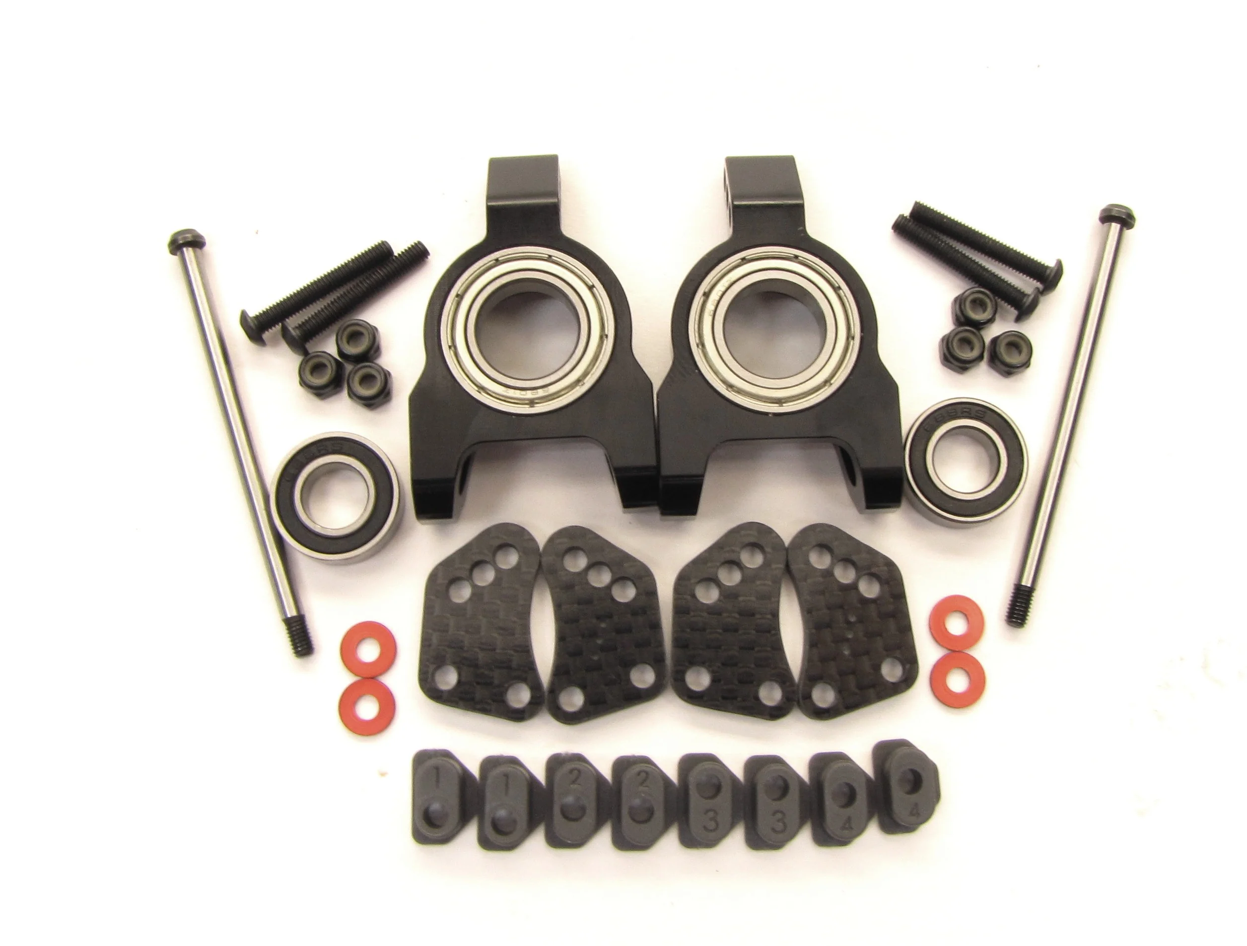 Hot Bodies D817 - REAR HUBS (Carrier Pins Aluminum updated HBS204124 new Buggy - Image 2
