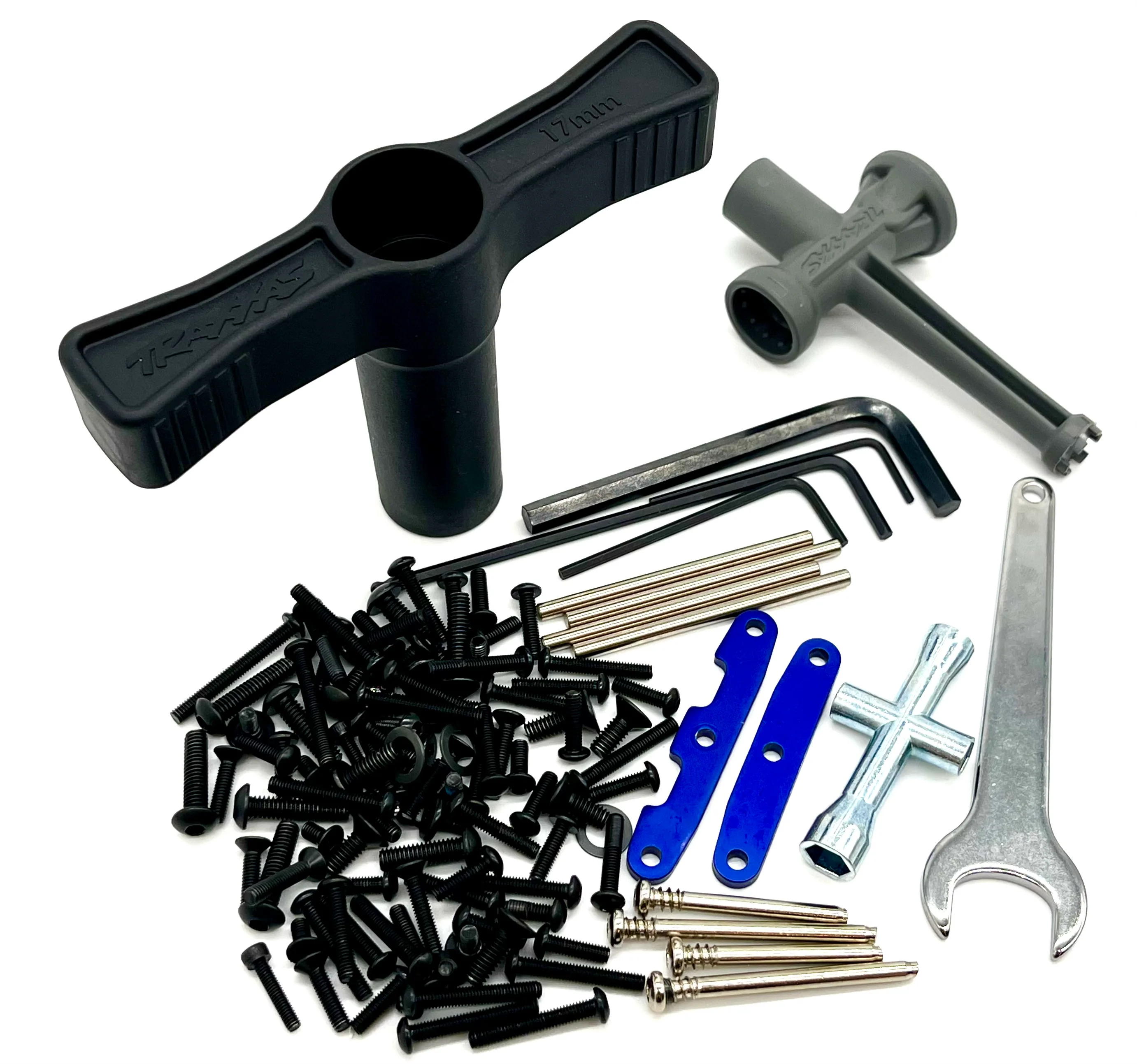 Jato 4x4 VXL SCREWS, TOOLS, HARDWARE set, w/blue tie bars Traxxas 90386-4 - Image 2