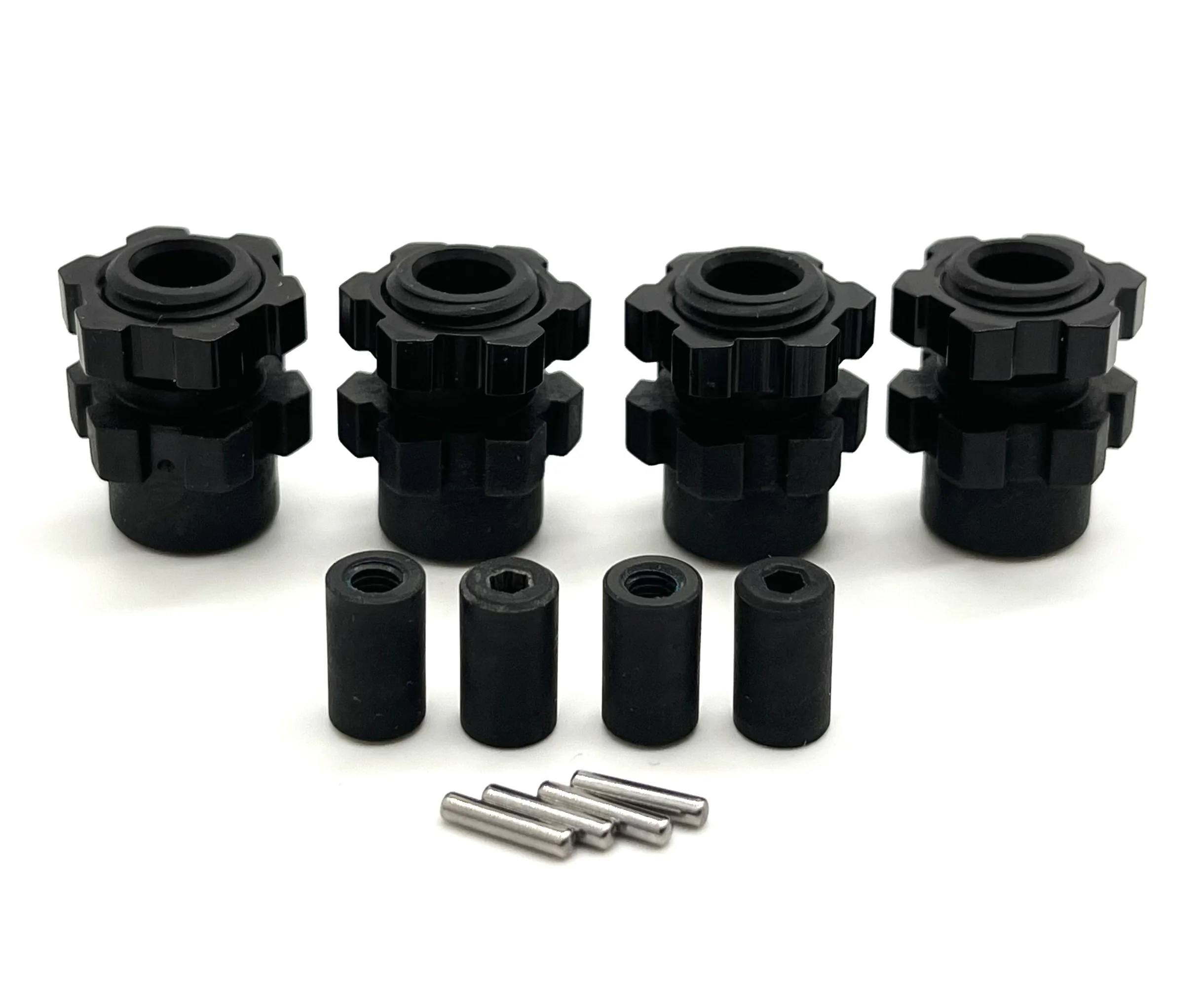 Jato 4x4 BL-2s WHEEL HEXES, axle barrels, pins nuts BLACK Traxxas 90154-4 - Image 3