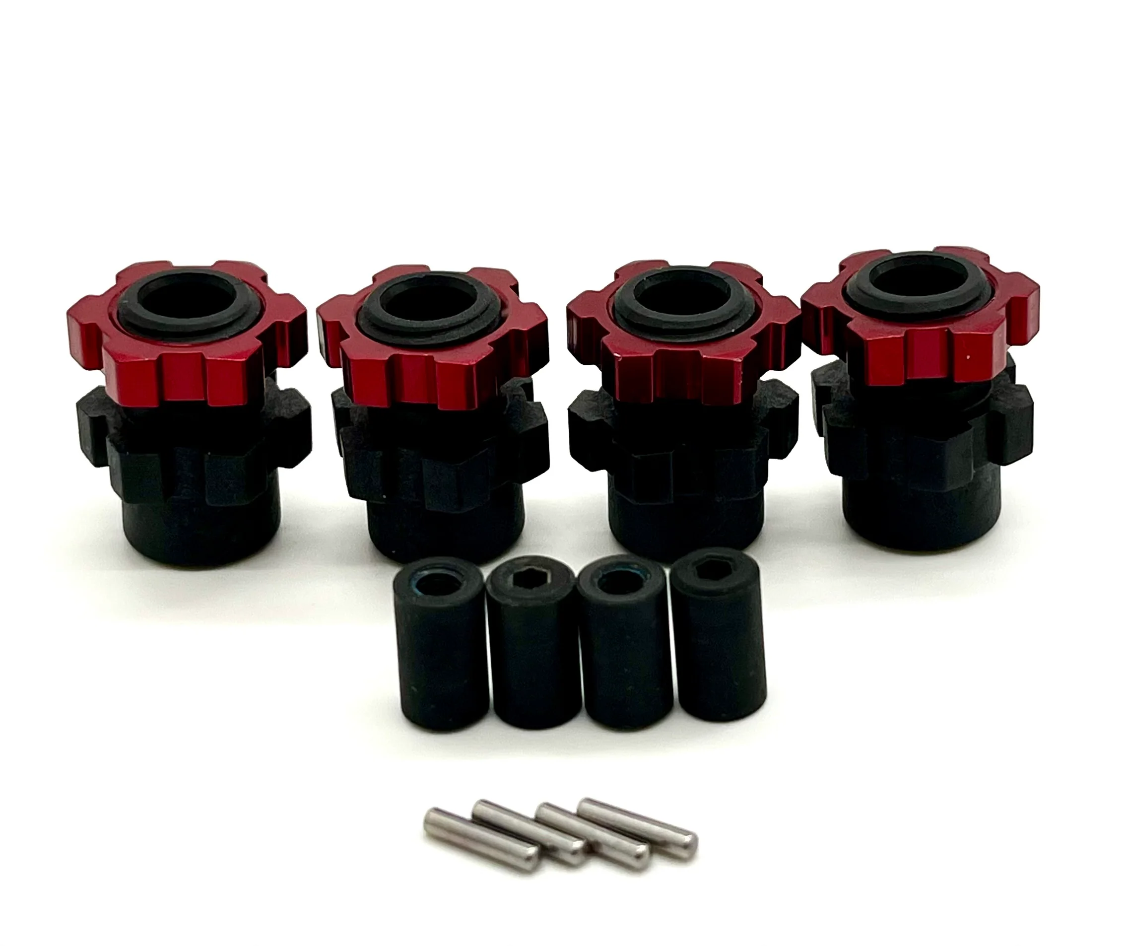 Jato 4x4 BL-2s WHEEL HEXES, axle barrels, pins nuts RED Traxxas 90154-4 - Image 3