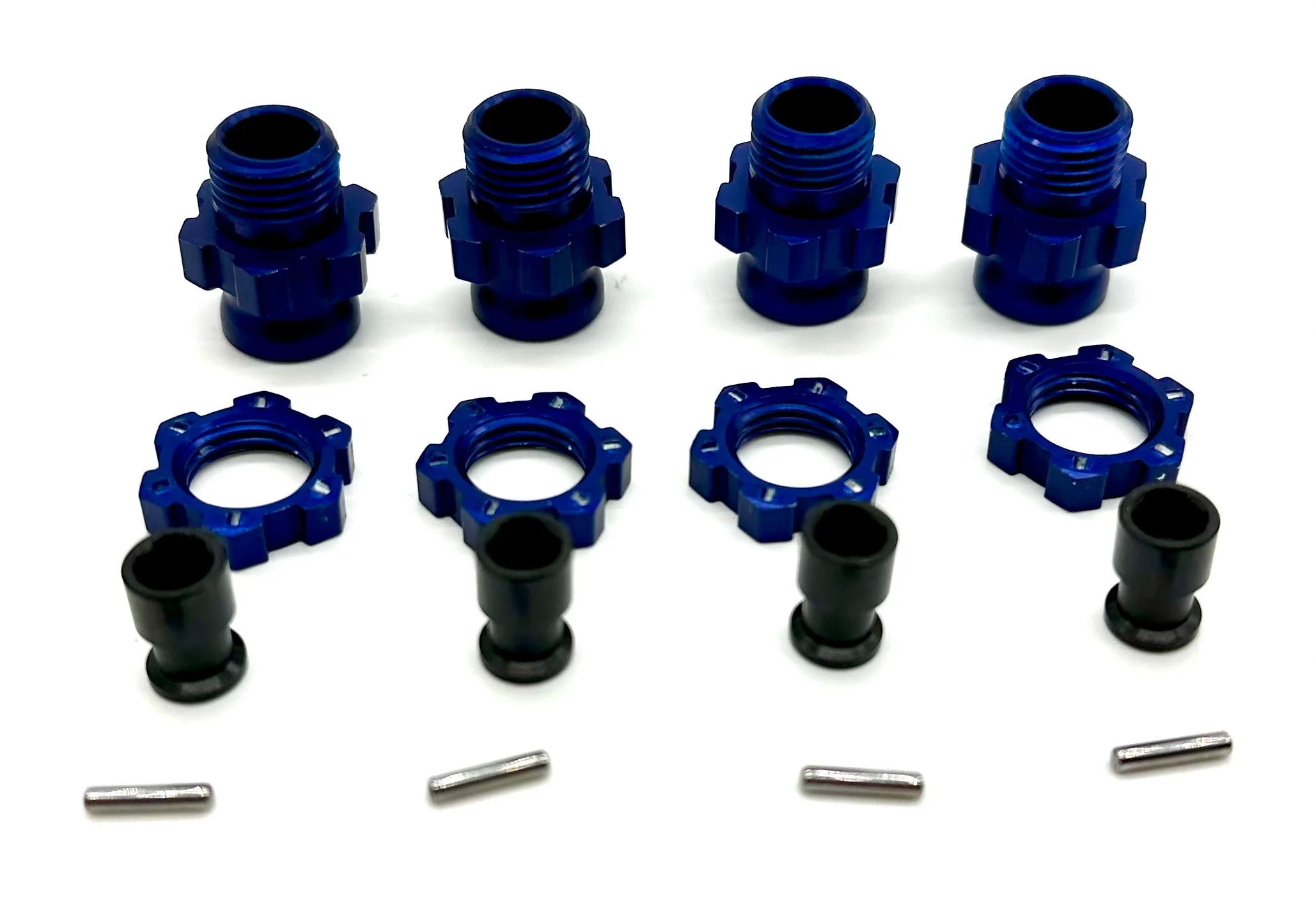 Jato 4x4 VXL 17mm WHEEL hubs HEXES, axle barrels, pins nuts BLUE Traxxas 90386-4 - Image 3