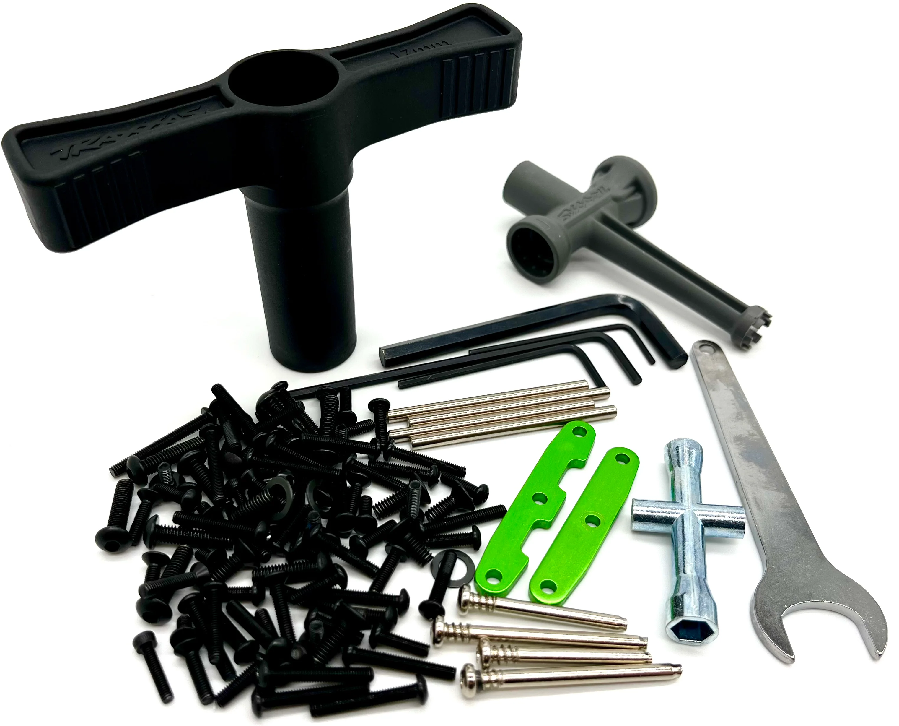 Jato 4x4 VXL SCREWS, TOOLS, HARDWARE set, w/green tie bars Traxxas 90386-4