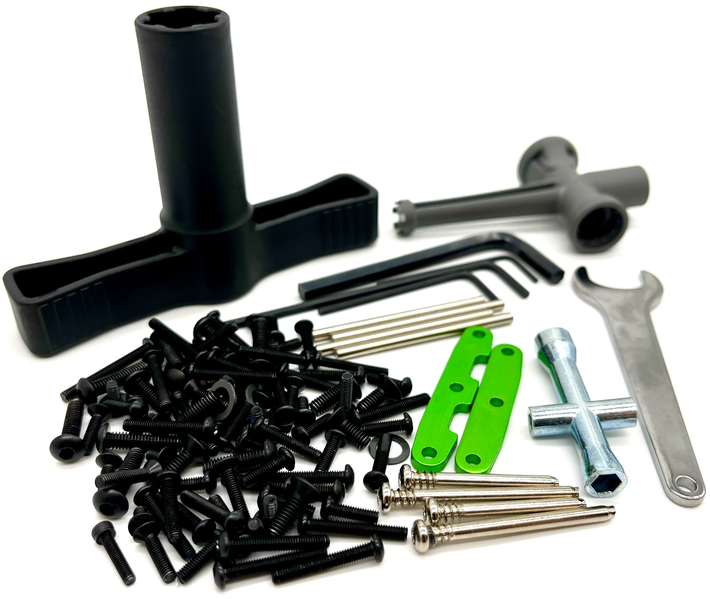 Jato 4x4 VXL SCREWS, TOOLS, HARDWARE set, w/green tie bars Traxxas 90386-4 - Image 2