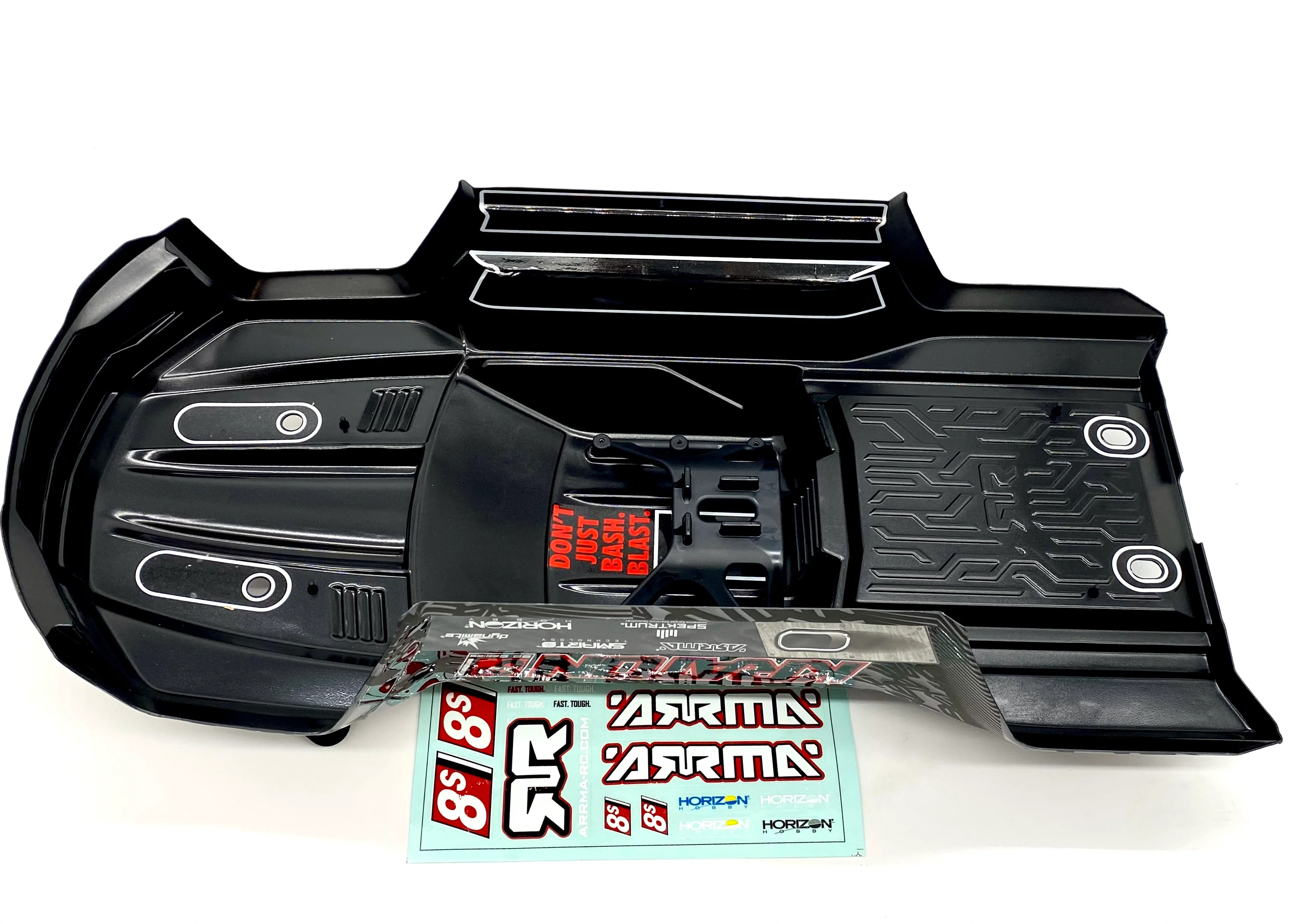 KRATON 8S EXB - Body Shell (V2 Black polycarbonate cover & Body Pins Arrma ARA5808V2 - Image 5