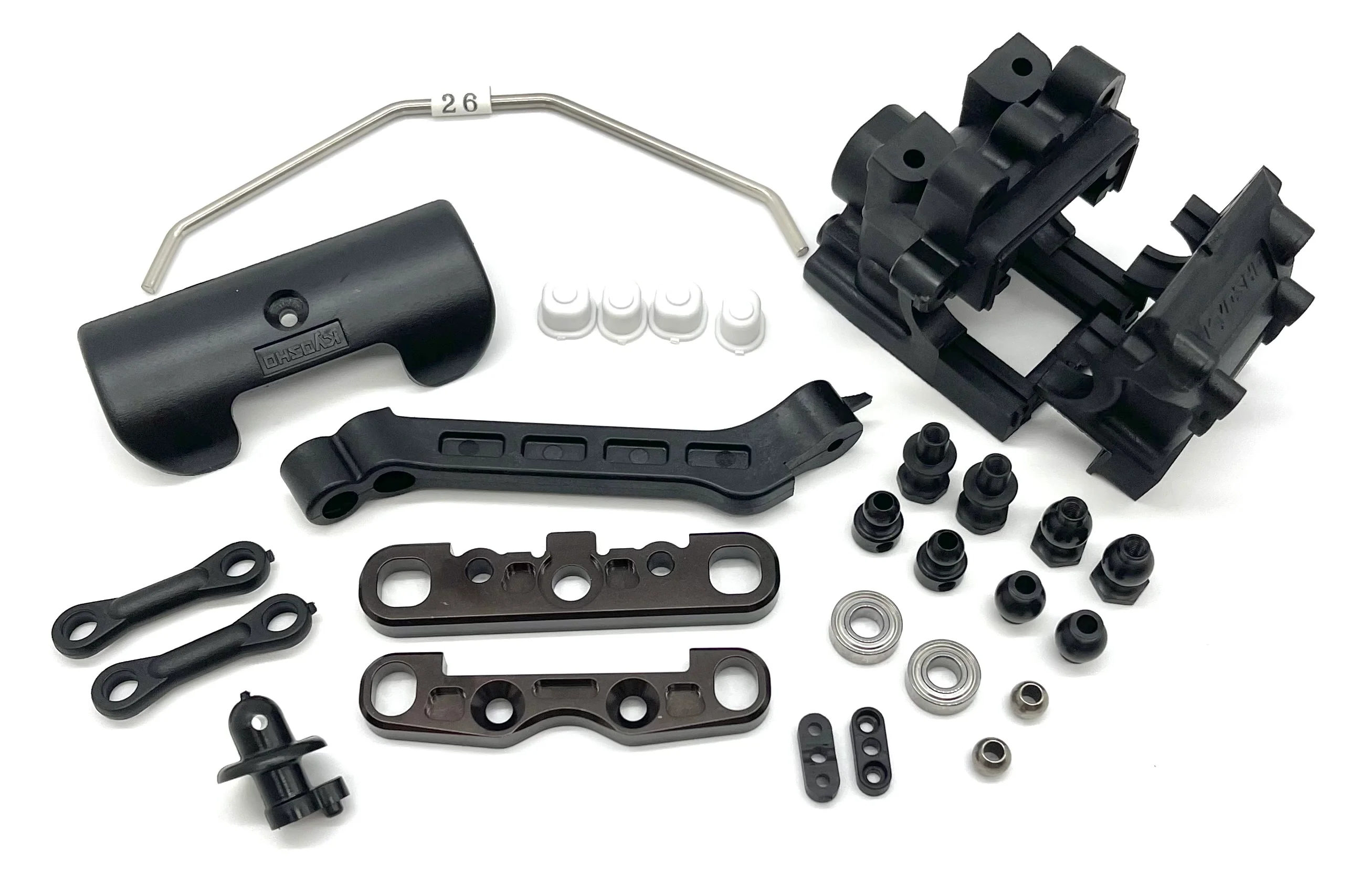 Kyosho Inferno MP10 - FRONT SUSPENSION (bulkhead sway bar braces) TKI3 KYO33015B
