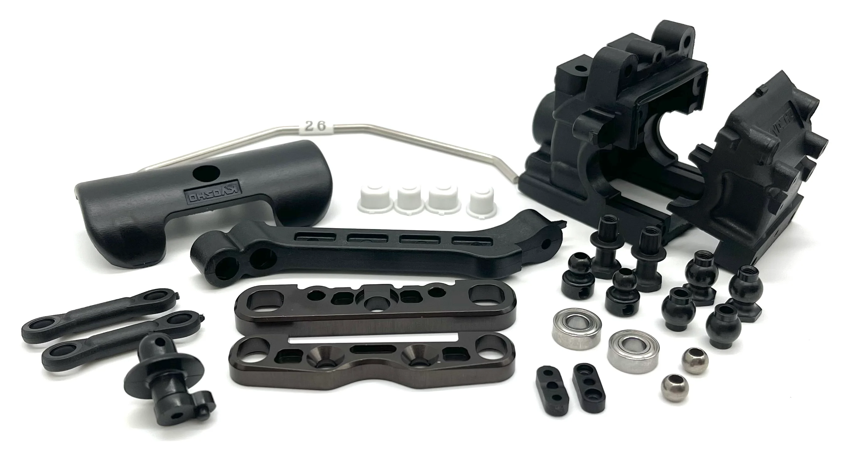 Kyosho Inferno MP10 - FRONT SUSPENSION (bulkhead sway bar braces) TKI3 KYO33015B - Image 2