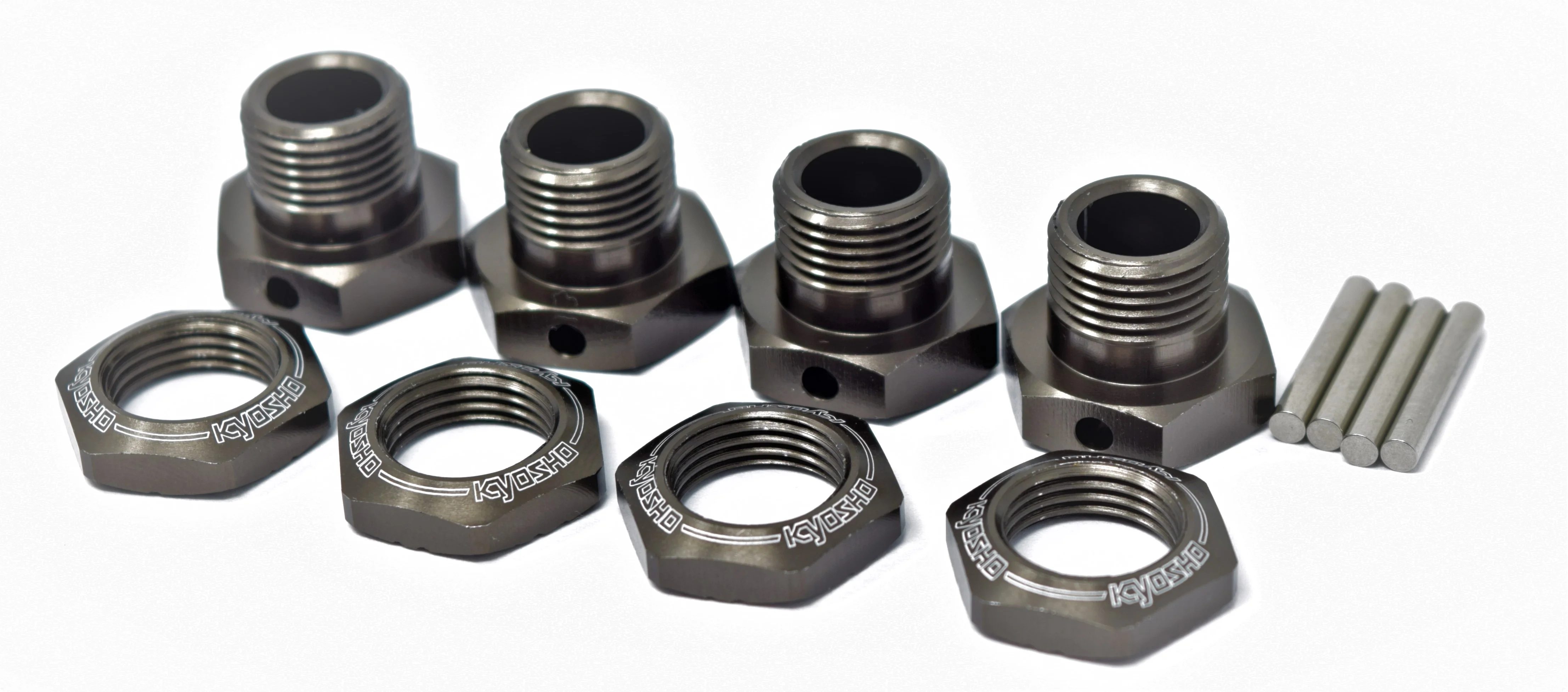 Kyosho Inferno MP10e - 17mm HEX HUBS nuts pins wheel tki4 tki3 serrated KYO34110 - Image 5