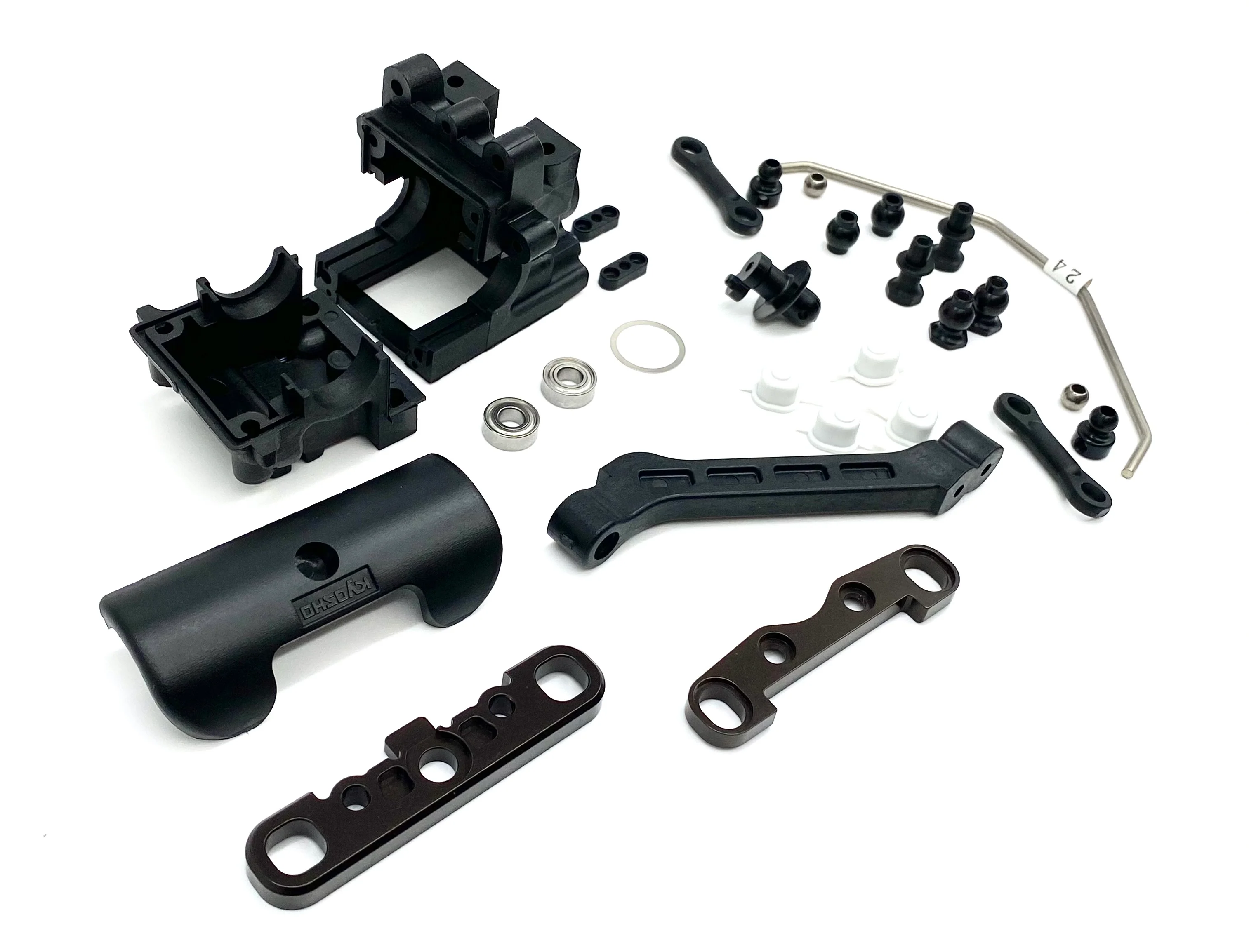 Kyosho Inferno MP10e - FRONT SUSPENSION (bulhead sway bar braces) TKI3 KYO34110 - Image 2