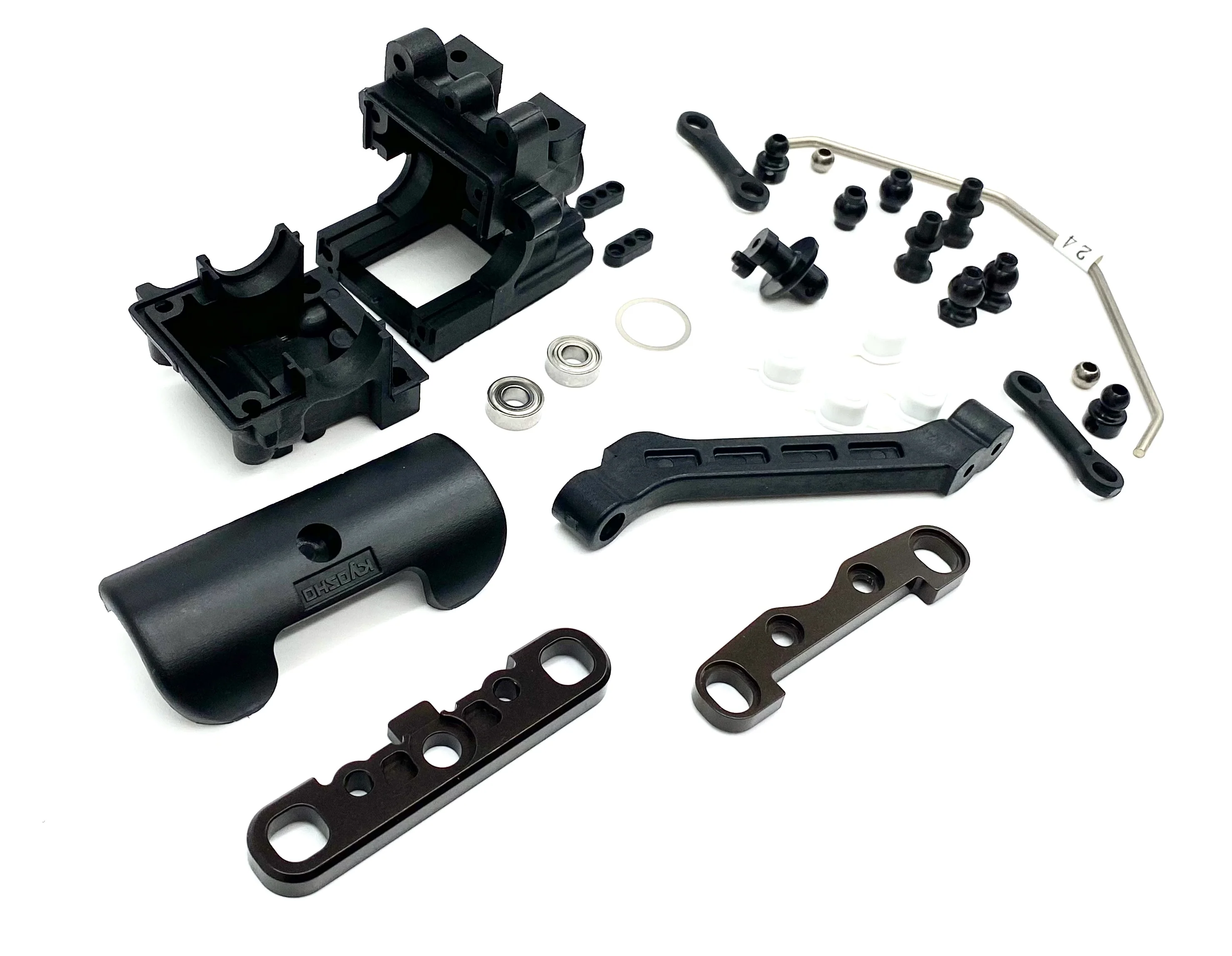 Kyosho Inferno MP10e - FRONT SUSPENSION (bulhead sway bar braces) TKI3 KYO34110 - Image 3