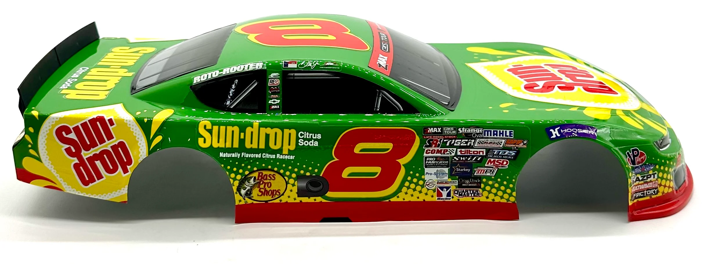Losi Asphalt Late Model - Body (Sun Drop Asphalt Late Model #8 Body: GROM (LOS-3104T1) - Image 4