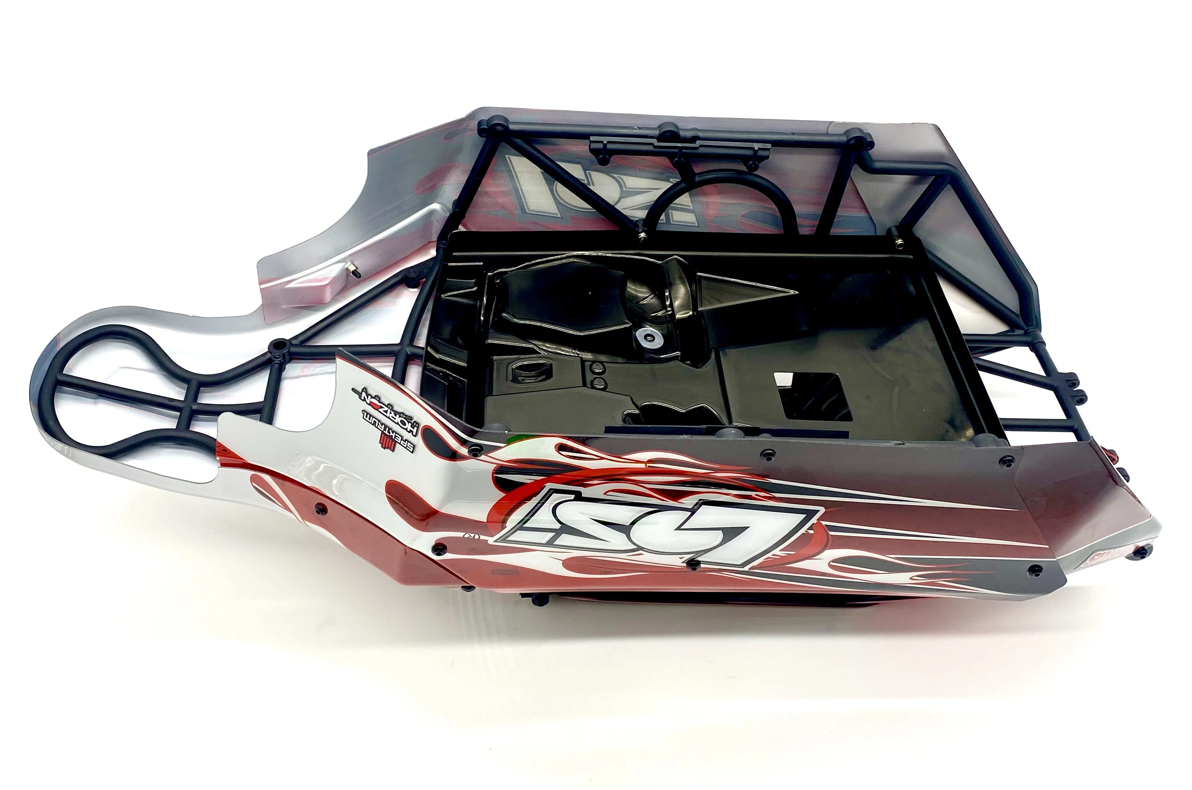 Losi DBXL-E - Body (Losi shell w/rollcage and light bar painted, Red LOS05020V2 - Image 3