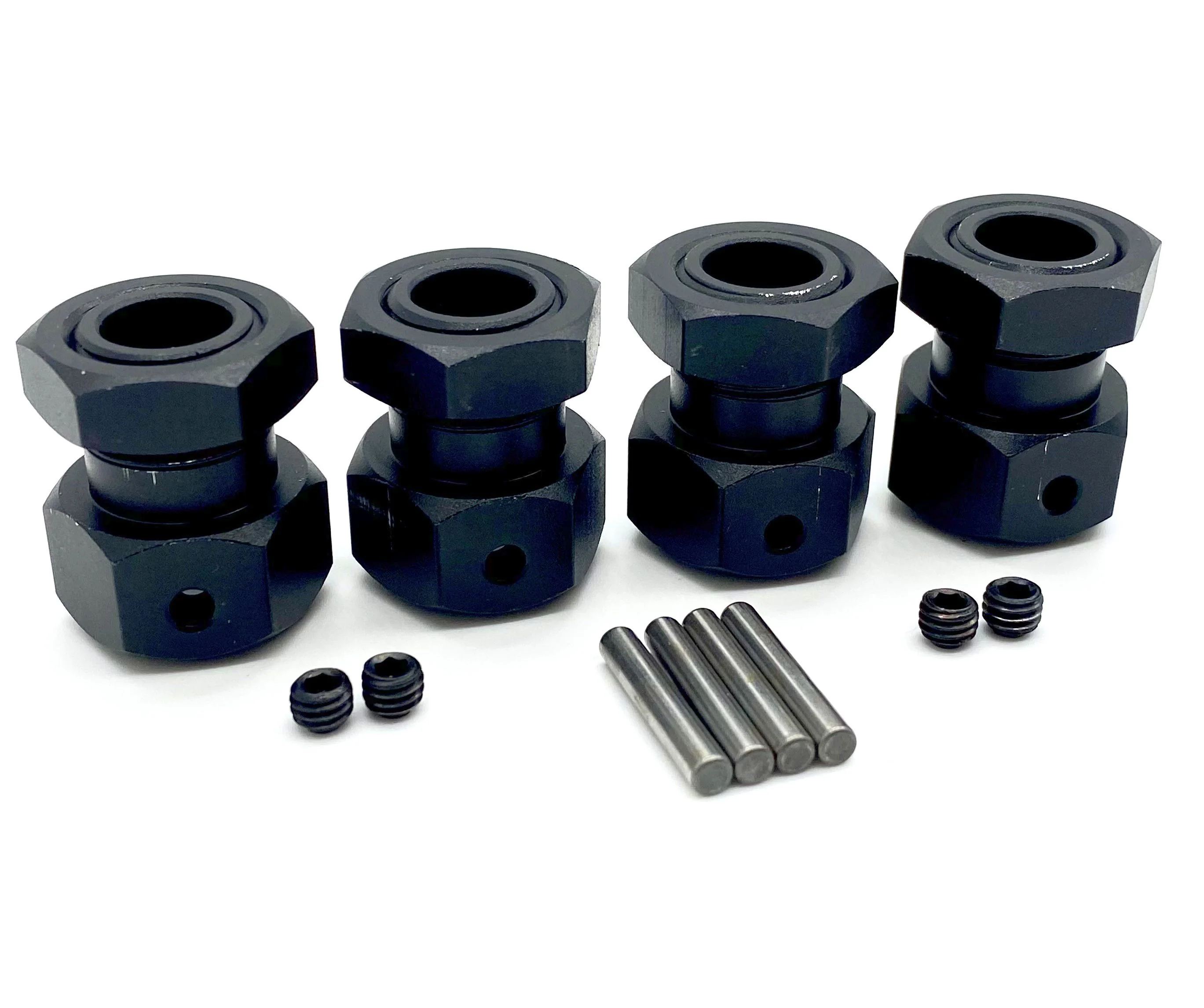 Losi DBXL-E - HEXES (wheel, black with nut LOS252050, LOS252050 LOS05020V2
