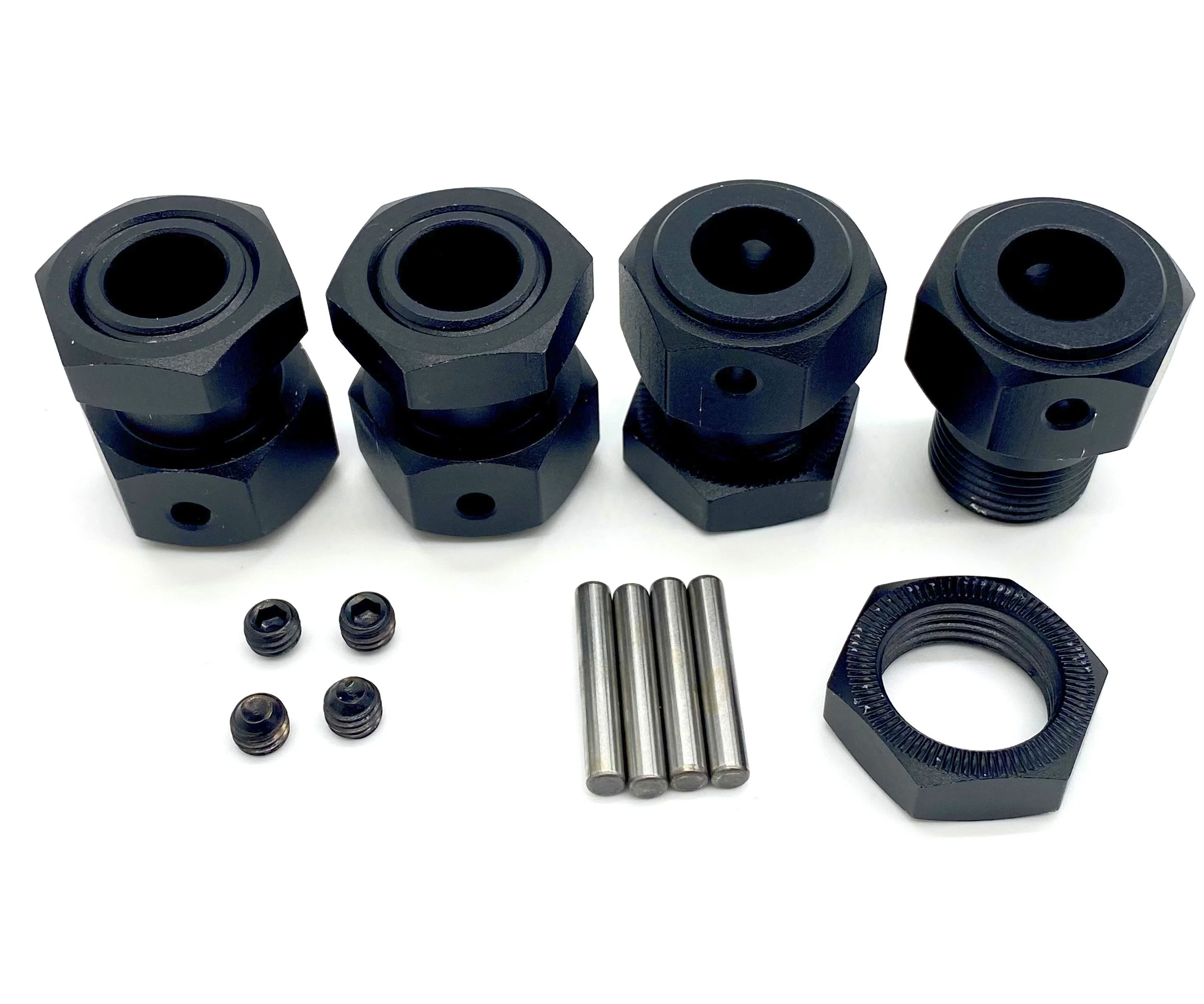 Losi DBXL-E - HEXES (wheel, black with nut LOS252050, LOS252050 LOS05020V2 - Image 3