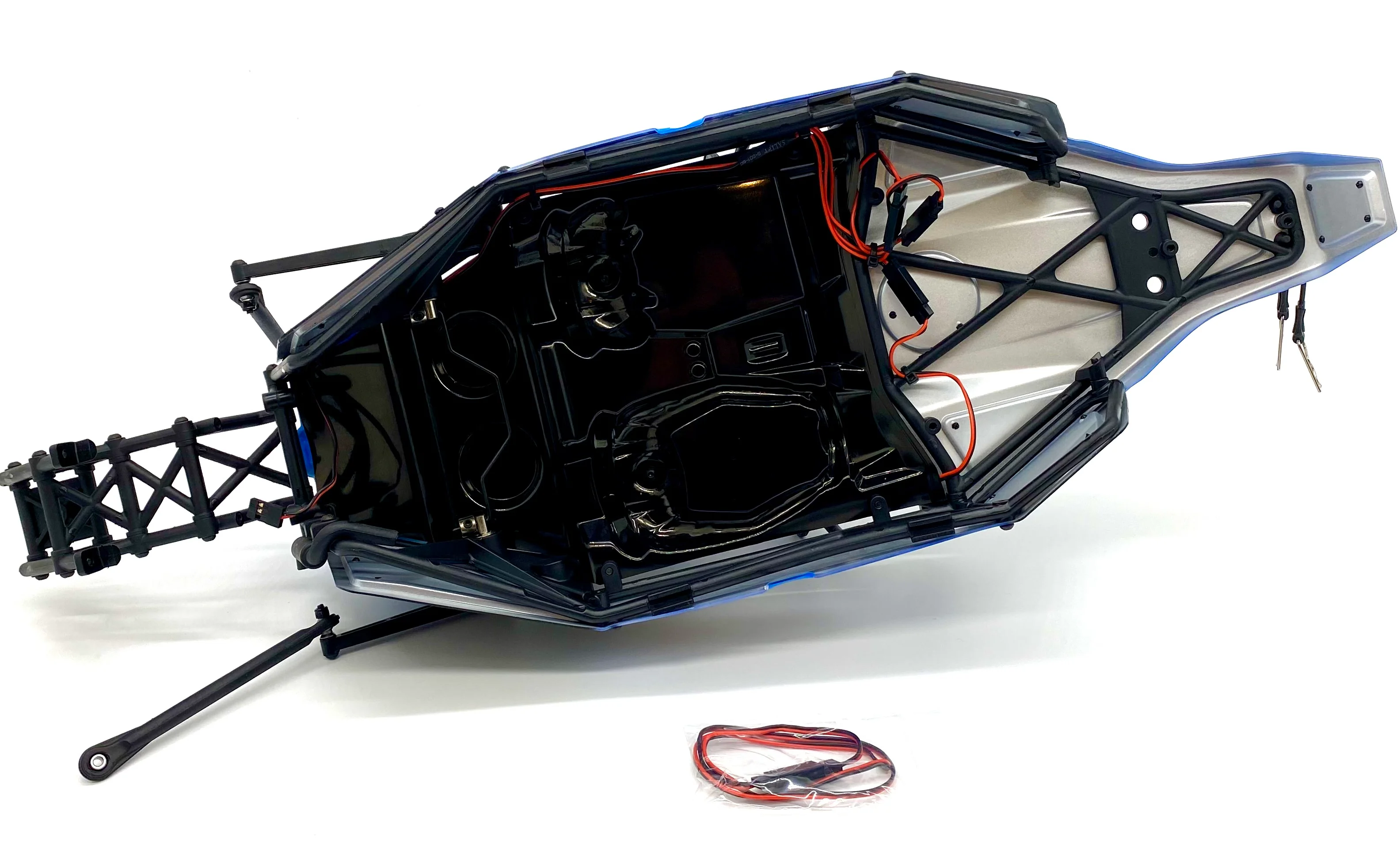 Losi LASERNUT U4 - Body (BLUE) Tire Rack, body set, Cage Buggy LOS03028 - Image 3