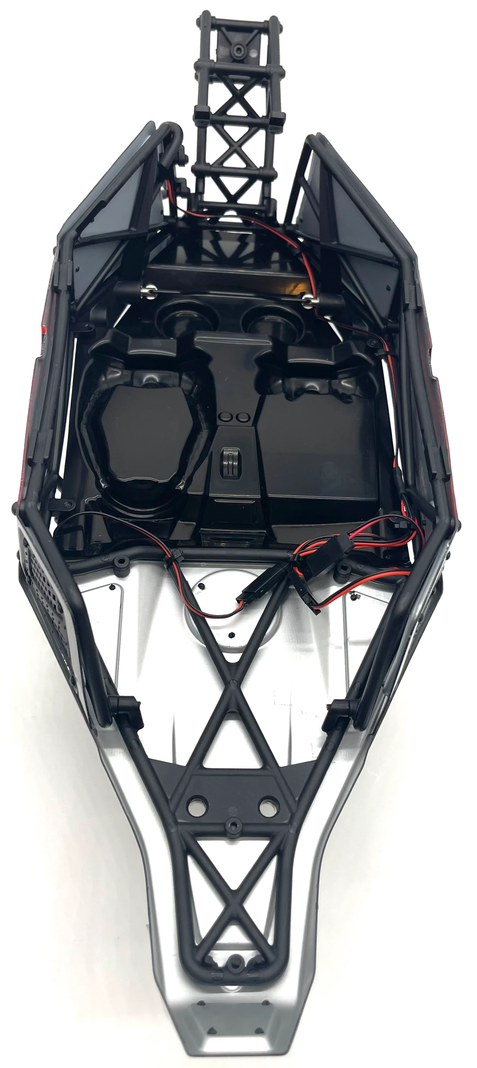 Losi LASERNUT U4 - Body (Black) Tire Rack, body set Cage Buggy LOS03028 - Image 4