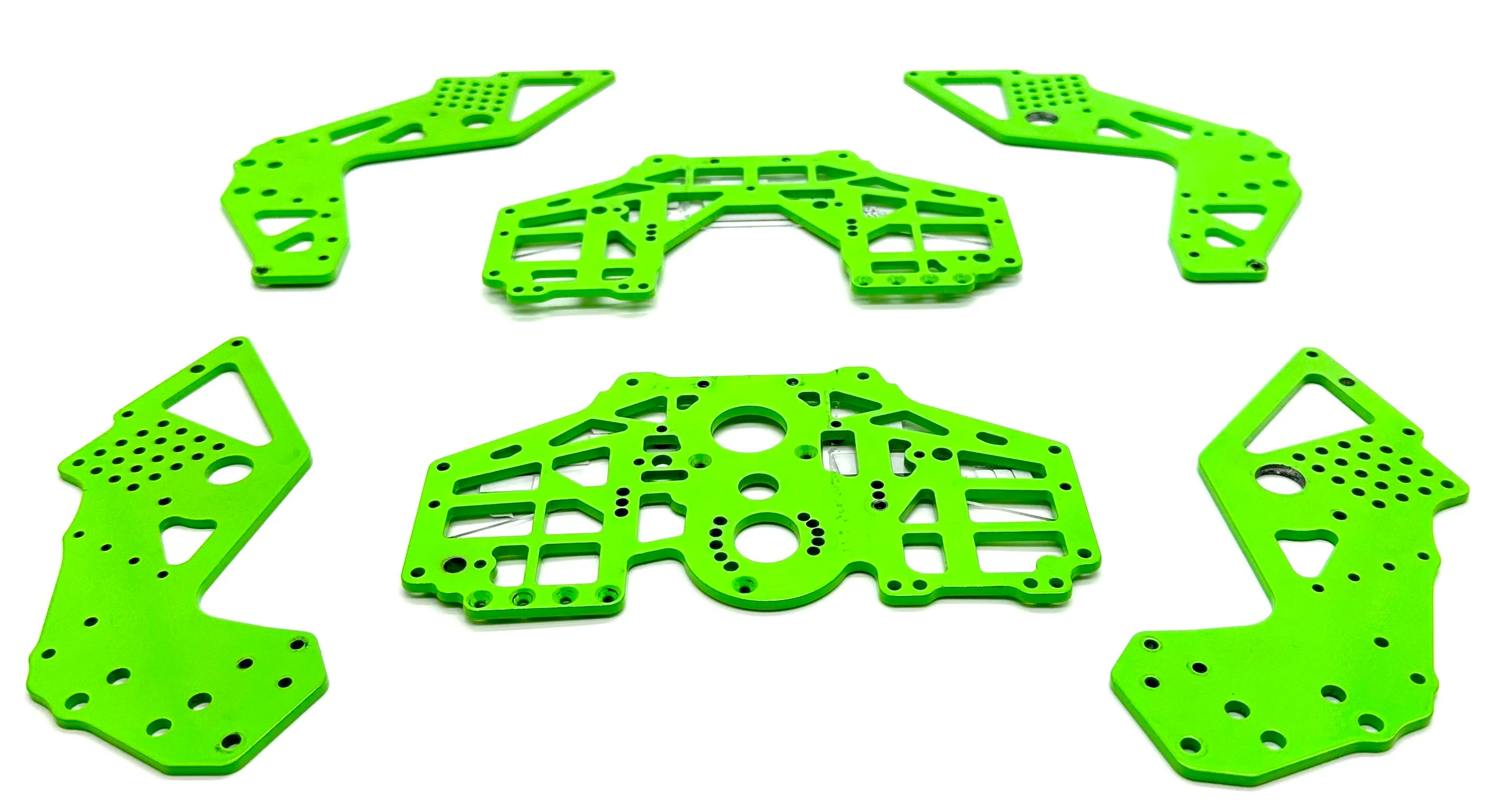 Losi LMT Grave Digger 2.0 CHASSIS SIDE PLATES green aluminum LOS04028 - Image 3