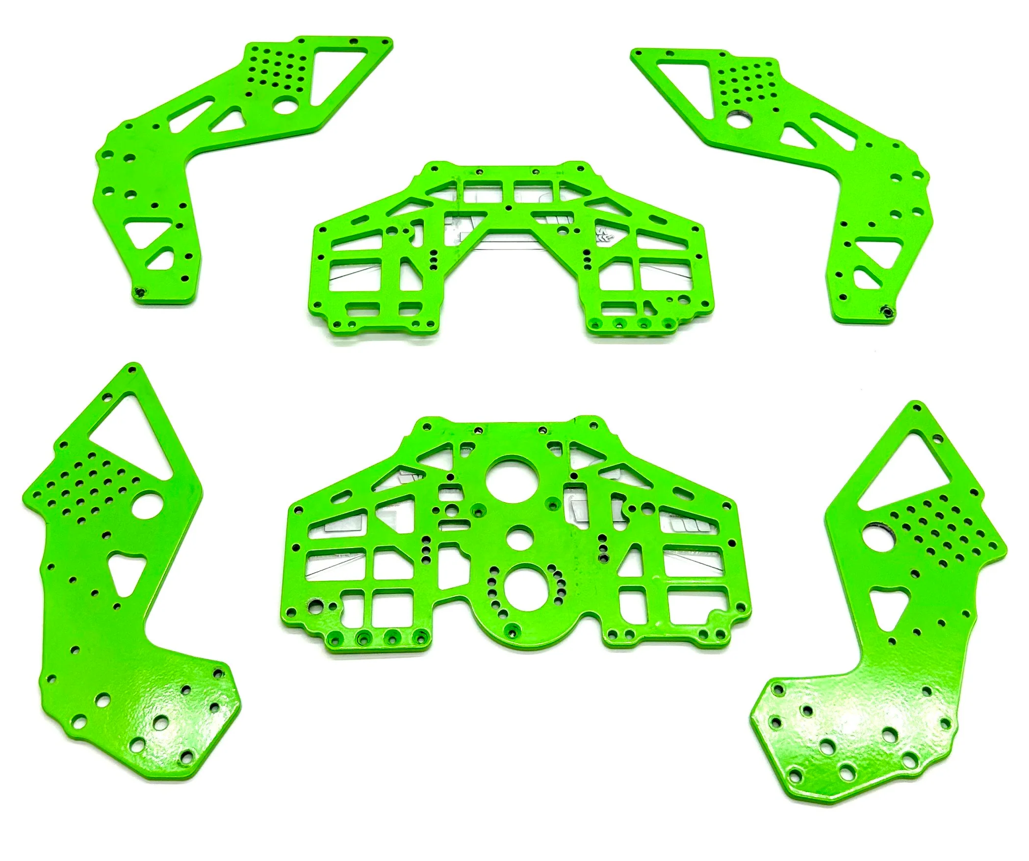 Losi LMT Grave Digger 2.0 CHASSIS SIDE PLATES green aluminum LOS04028 - Image 4