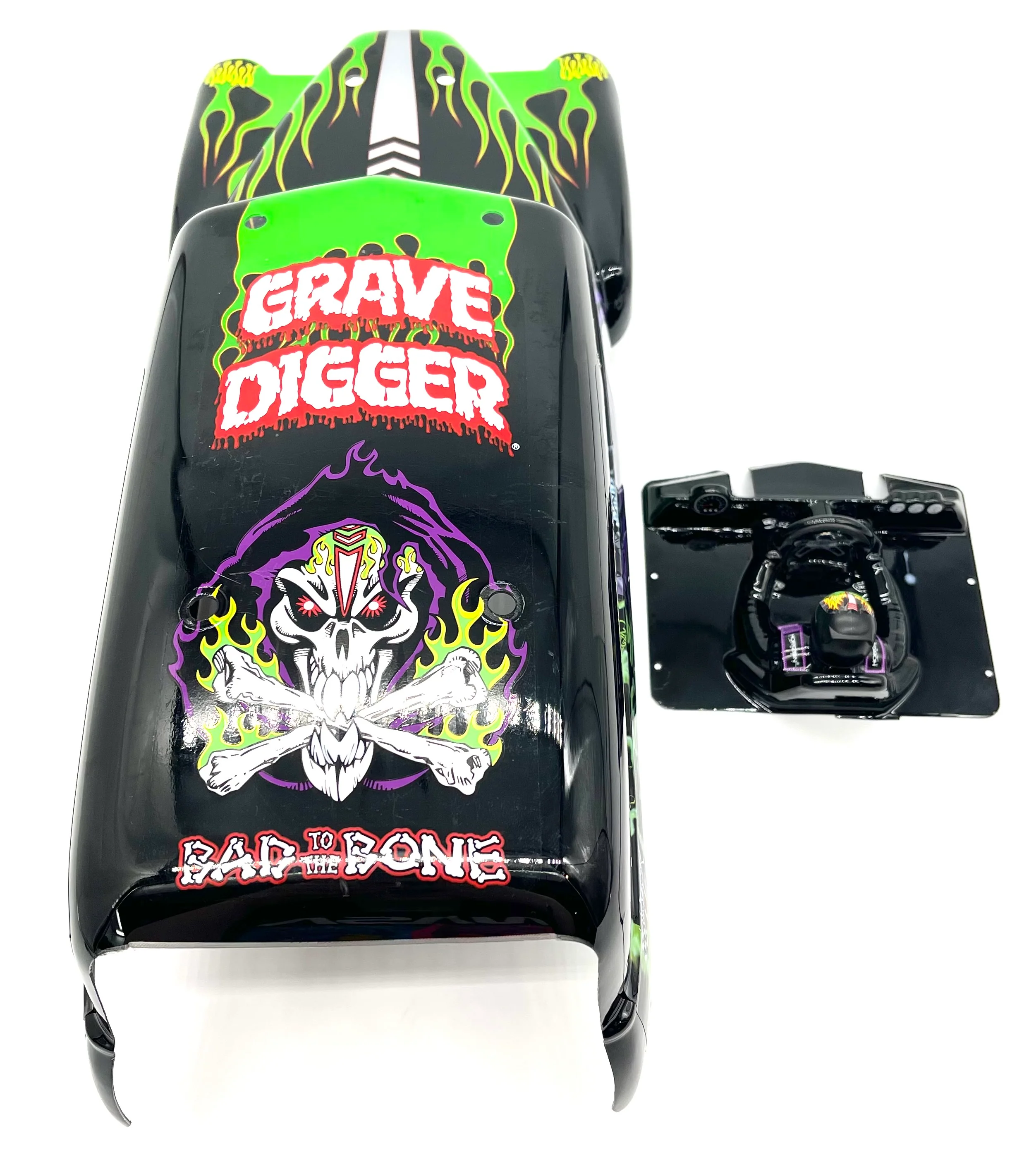 Losi LMT Grave Digger BODY GREEN shell monster truck LOS04021T1 - Image 3