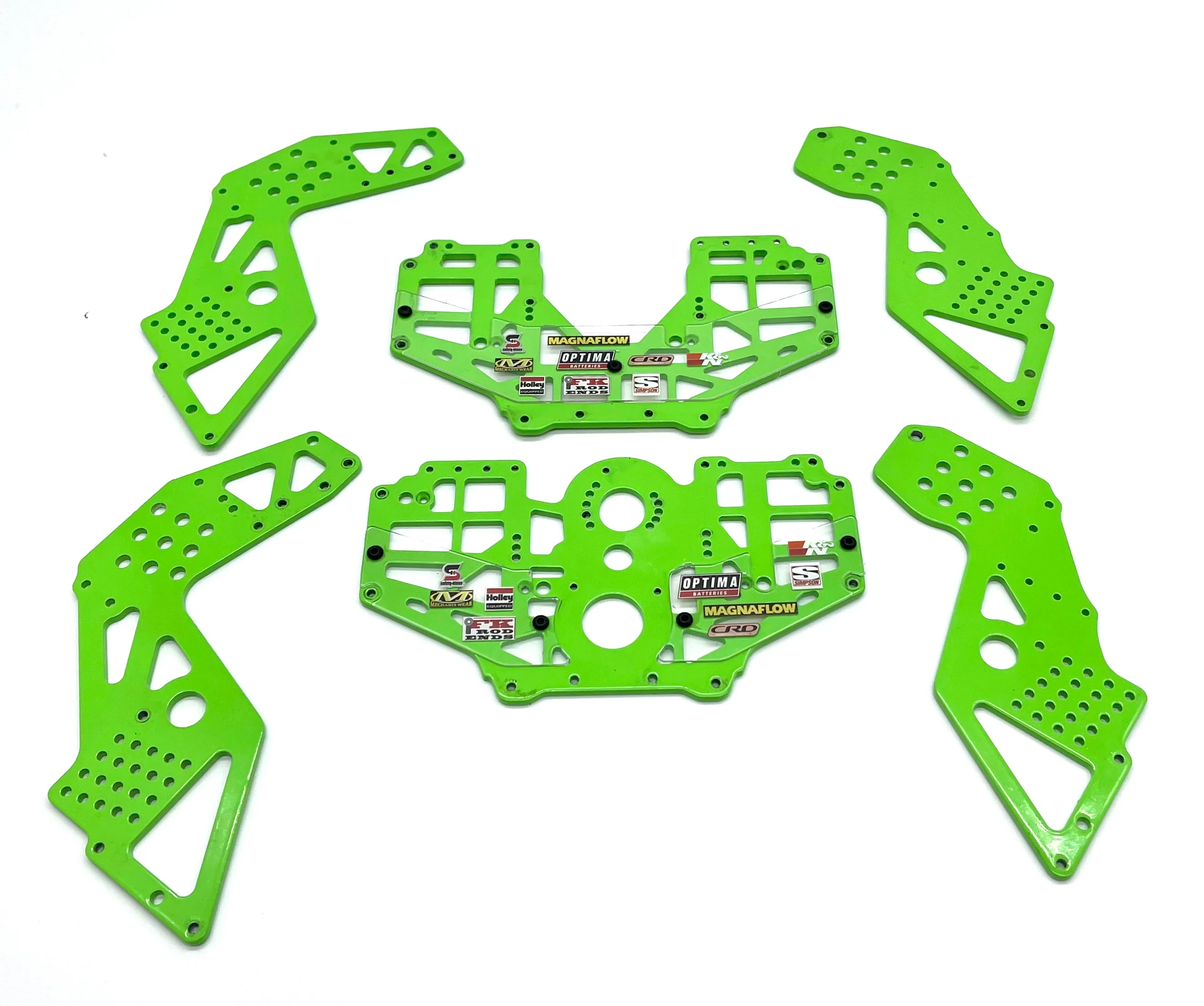 Losi LMT King Sling CHASSIS SIDE PLATES Green aluminum LOS04024 - Image 3