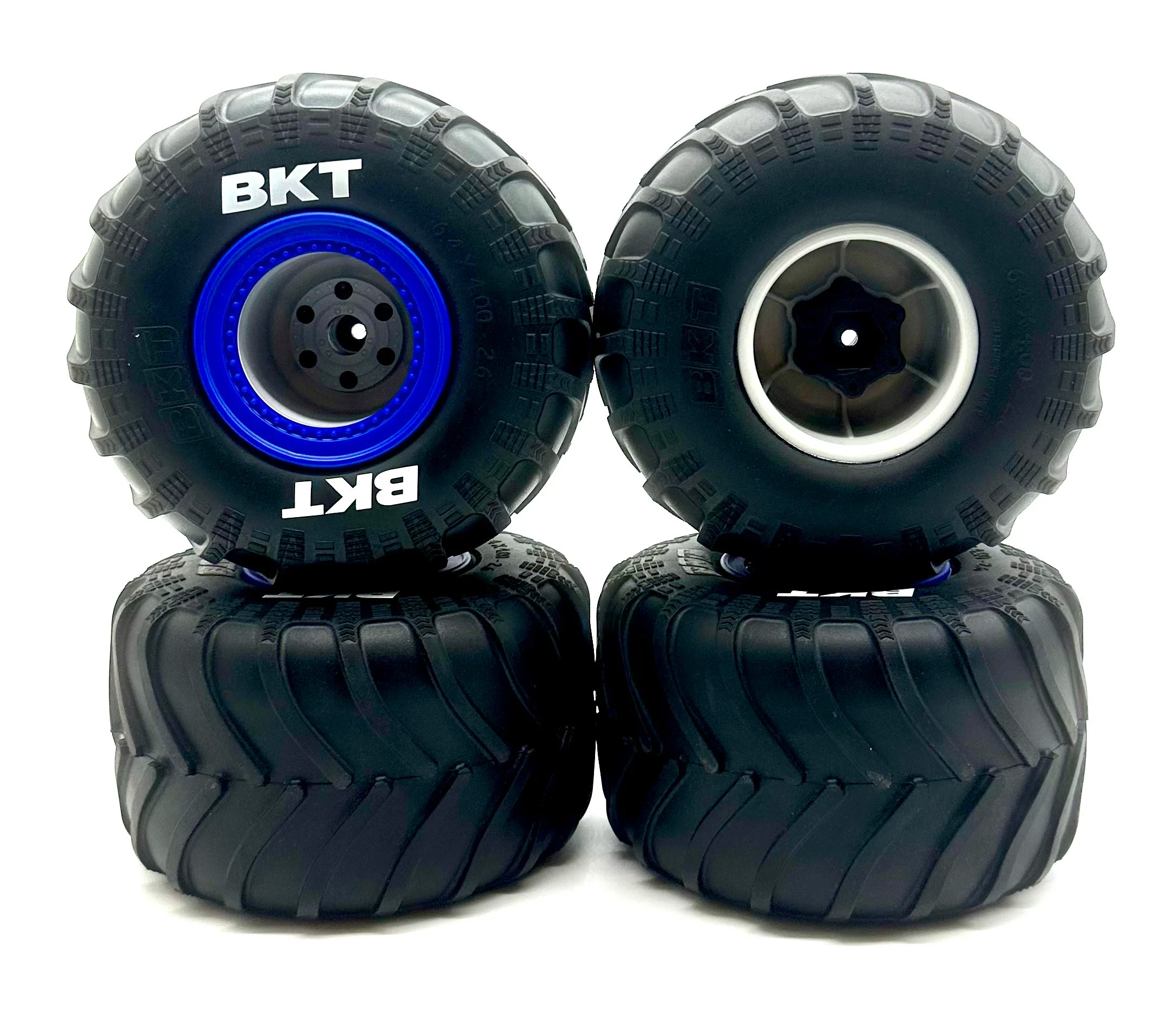 Losi LMT Son Uva Digger 2.0 TIRES (Set of 4 Tyres Blue Rims Wheels LOS04028 - Image 2