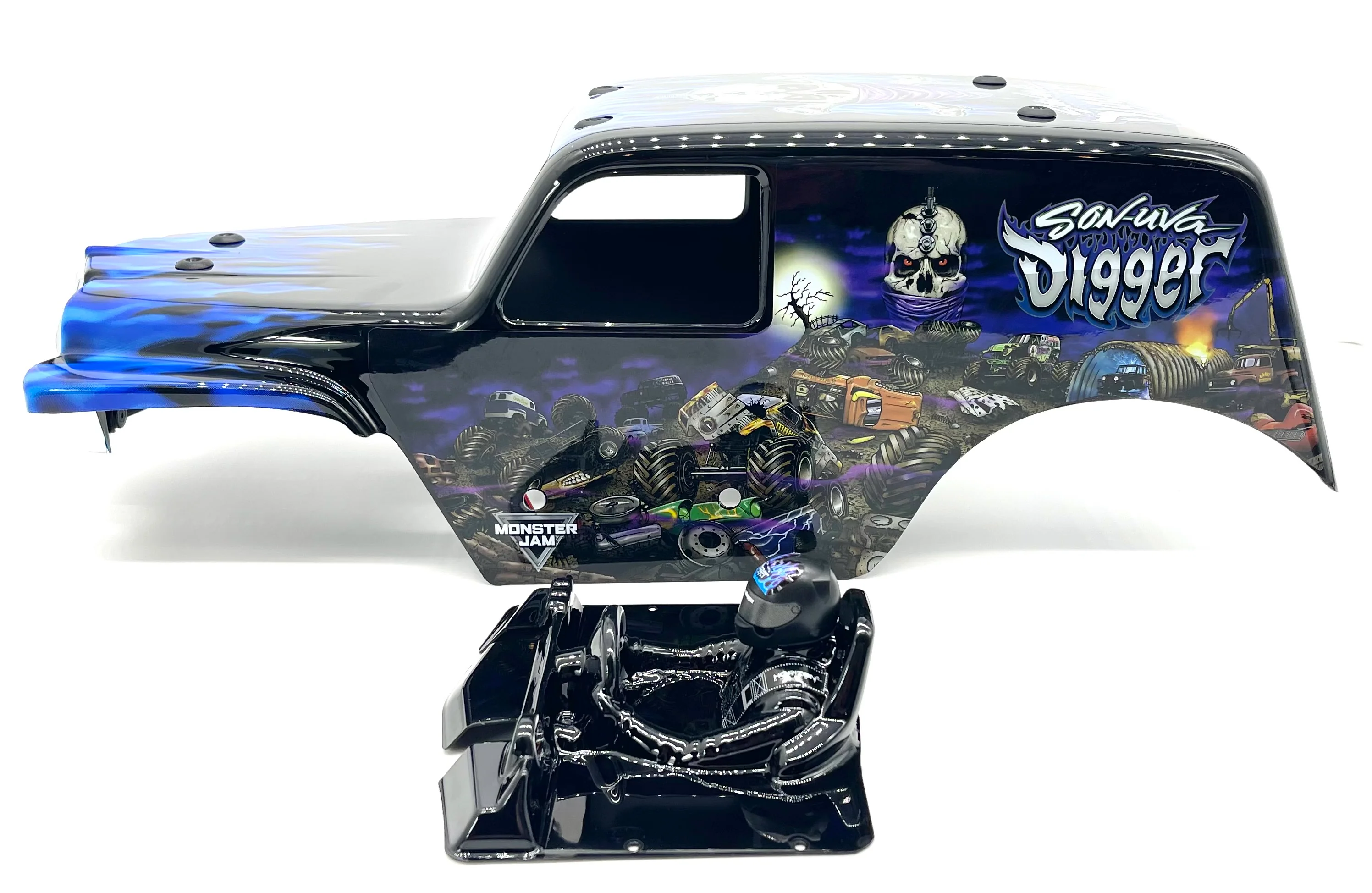 Losi LMT Son Uva Digger BODY BLUE shell monster truck LOS04021T2 - Image 4