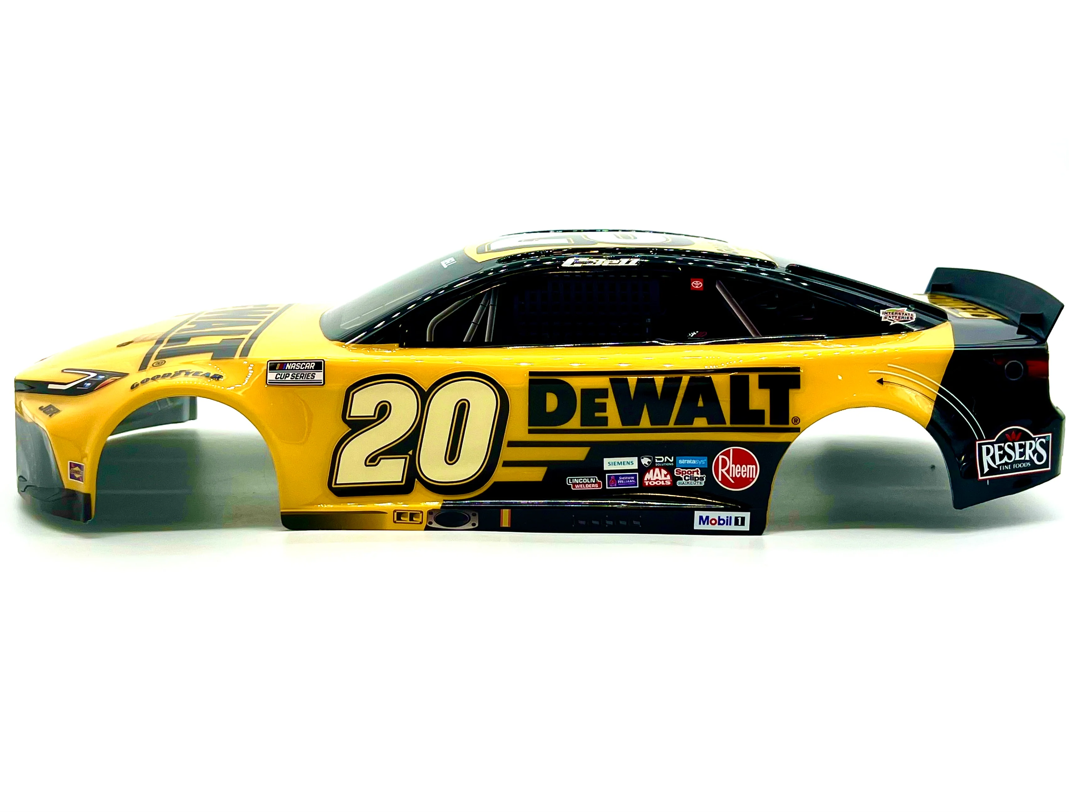 Losi Nascar Grom - Body (2025 Bell #20 yellow dewalt LOS1122409 - Image 2