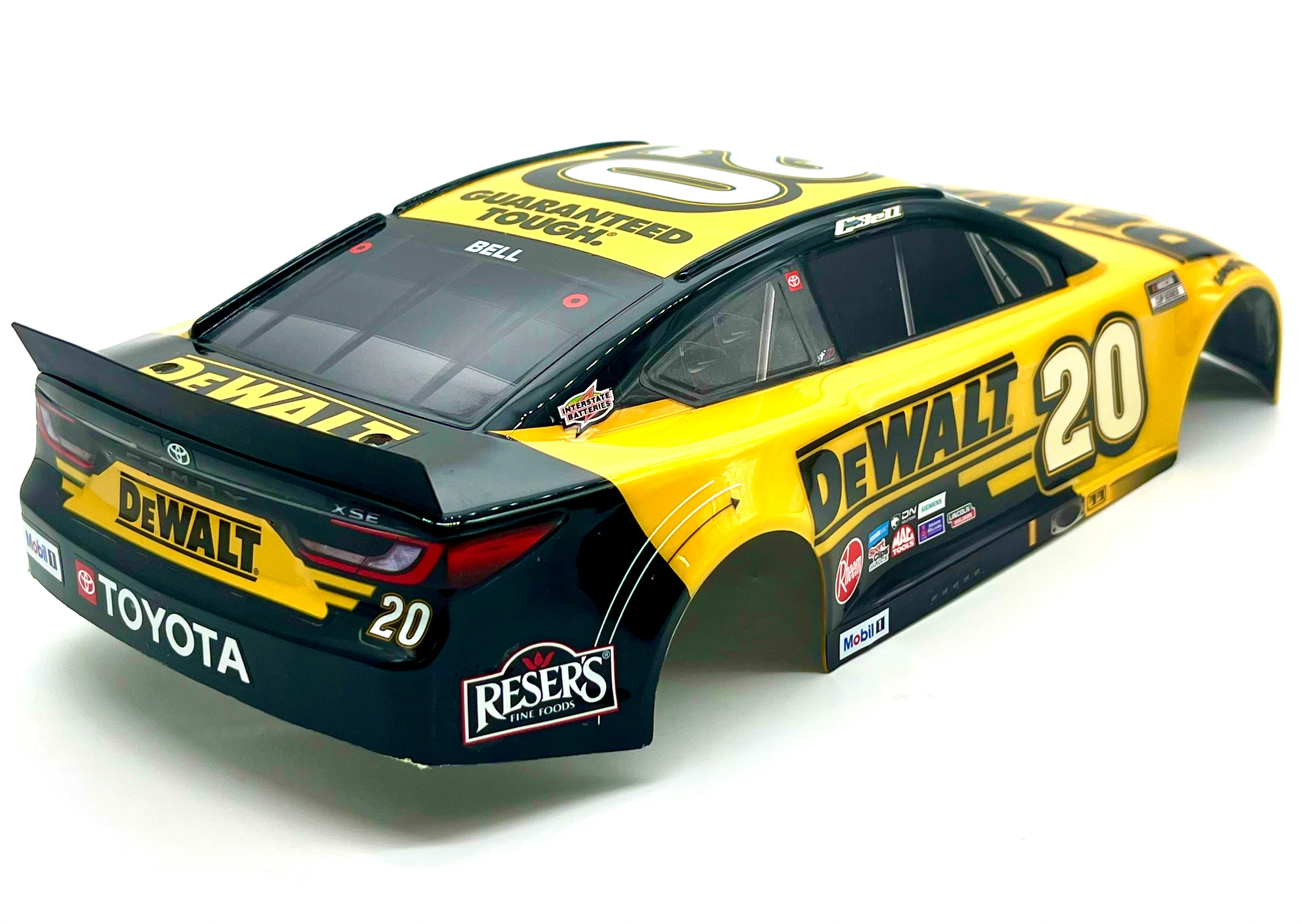 Losi Nascar Grom - Body (2025 Bell #20 yellow dewalt LOS1122409 - Image 3