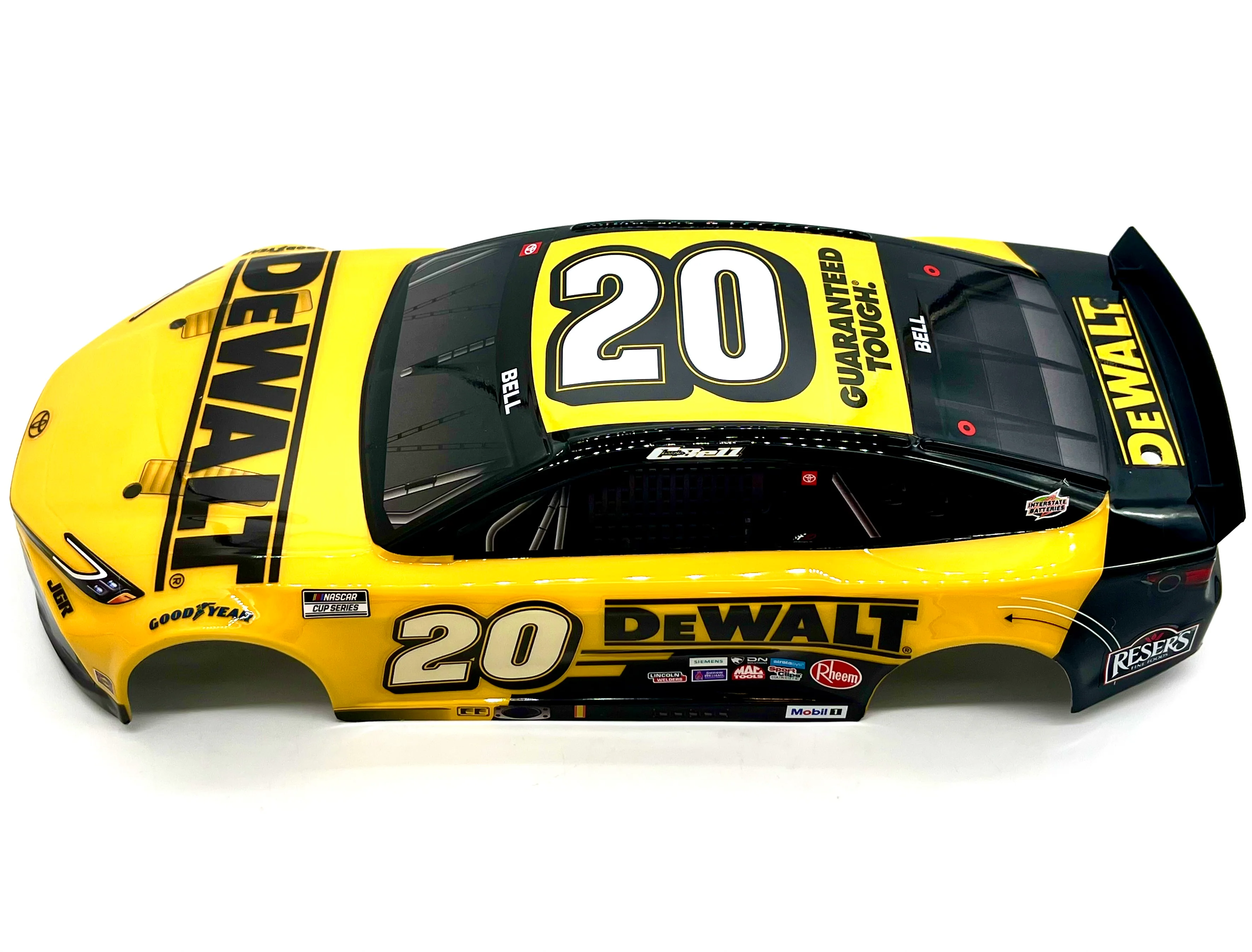Losi Nascar Grom - Body (2025 Bell #20 yellow dewalt LOS1122409 - Image 4