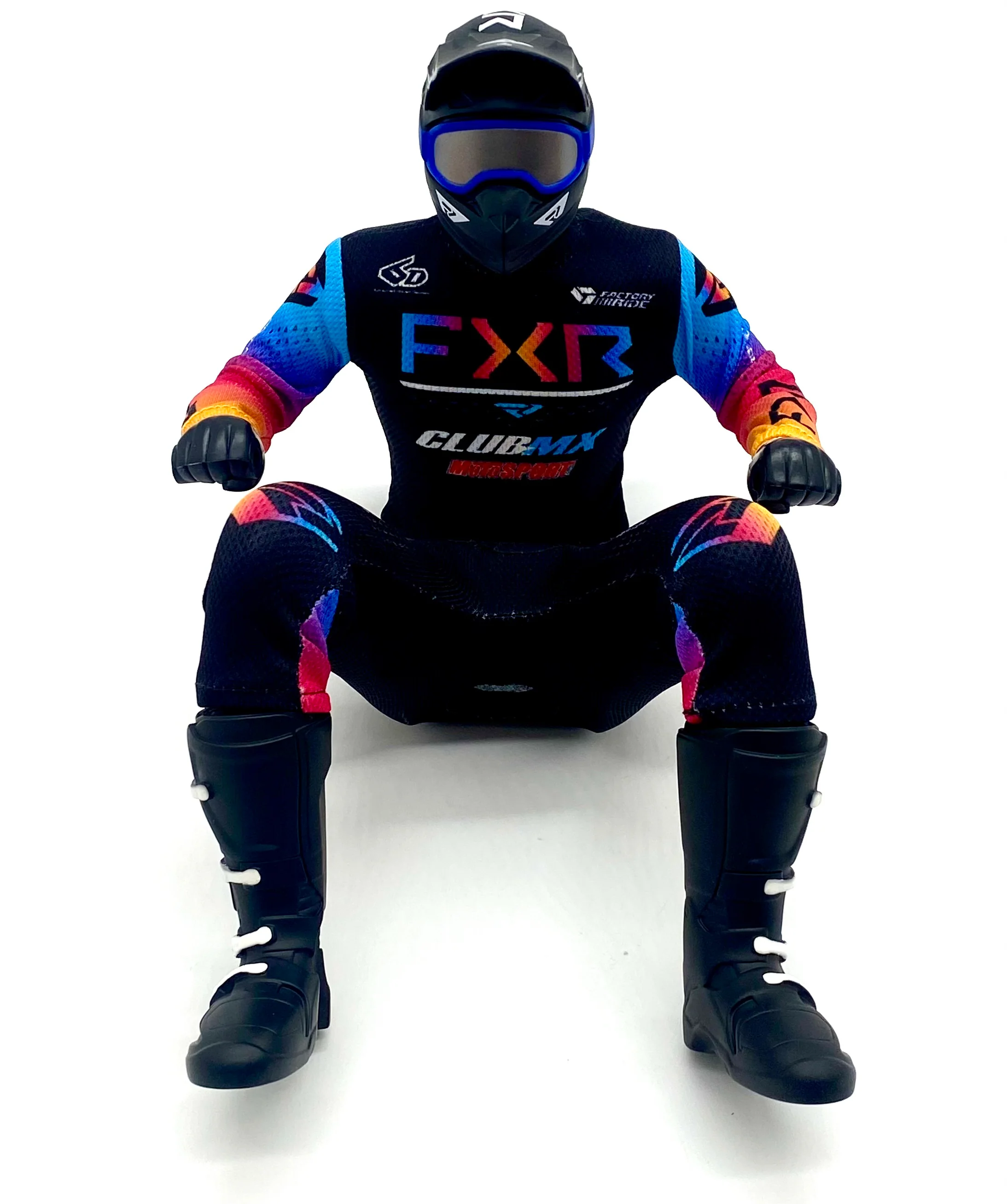 Losi Promoto - Rider Figure, (BLUE) Club MX FXR & Jersey Set LOS06000