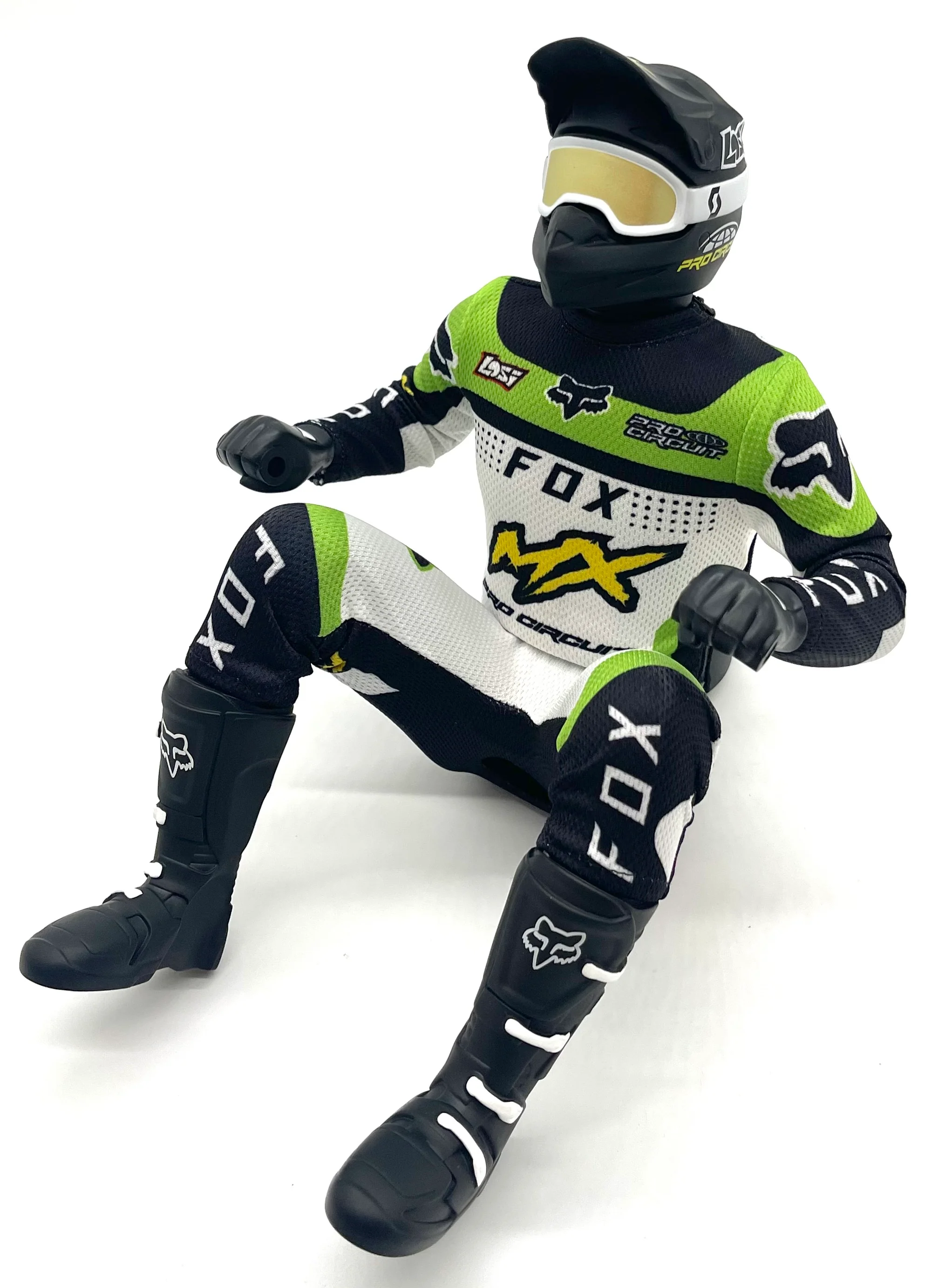 Losi Promoto - Rider Figure, (Green) Pro Circuit & Jersey Set LOS06000 - Image 2