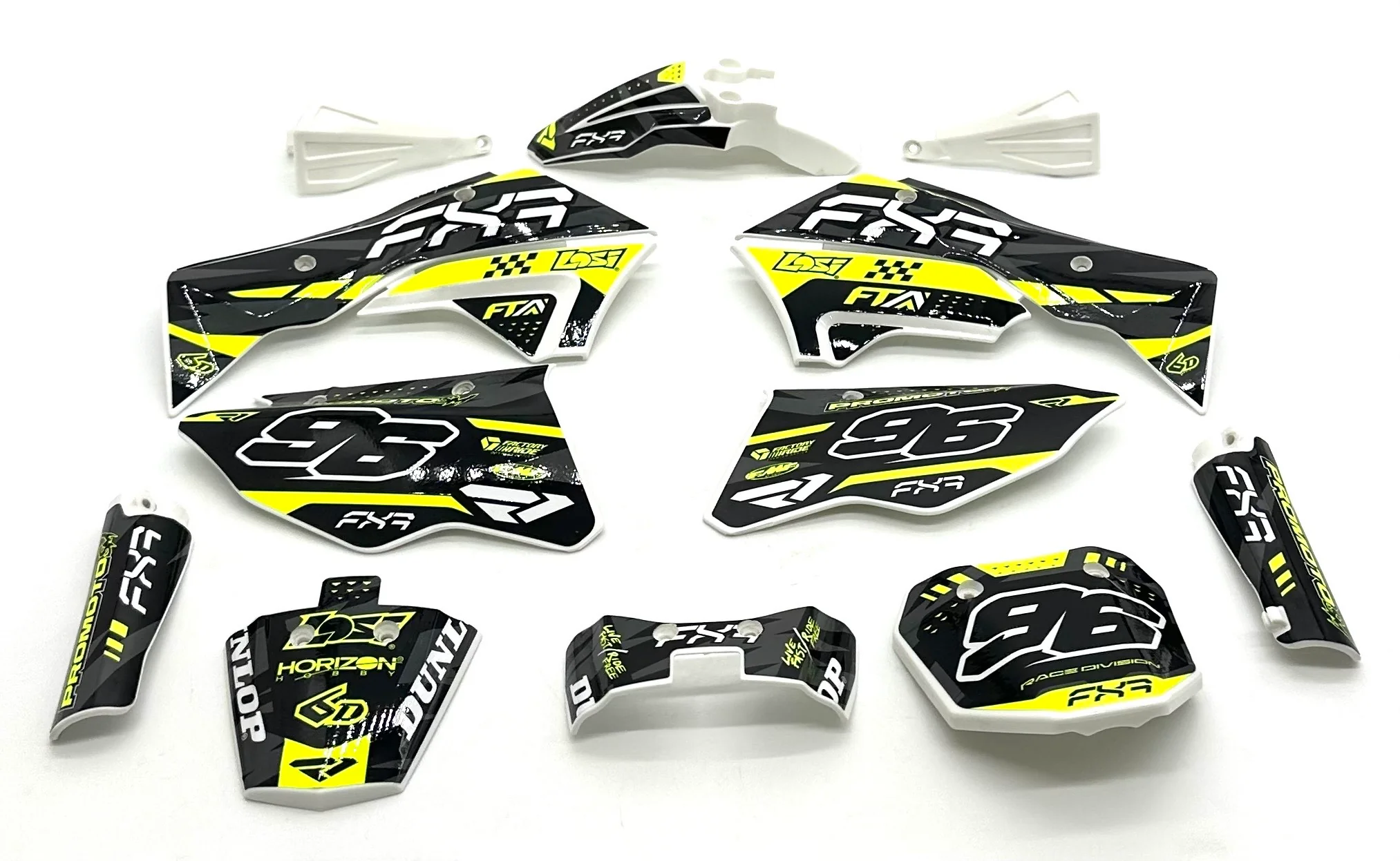 Losi Promoto-SM - Body Plastics Green wrapped, fairing parts LOS06000 - Image 2