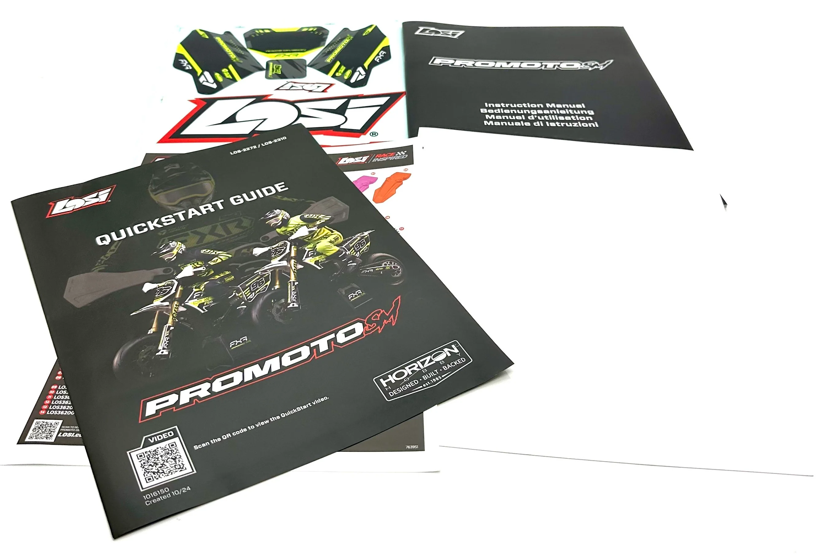 Losi Promoto-SM - Manual, Decals & Quick start guide (GREEN) LOS06000 - Image 2
