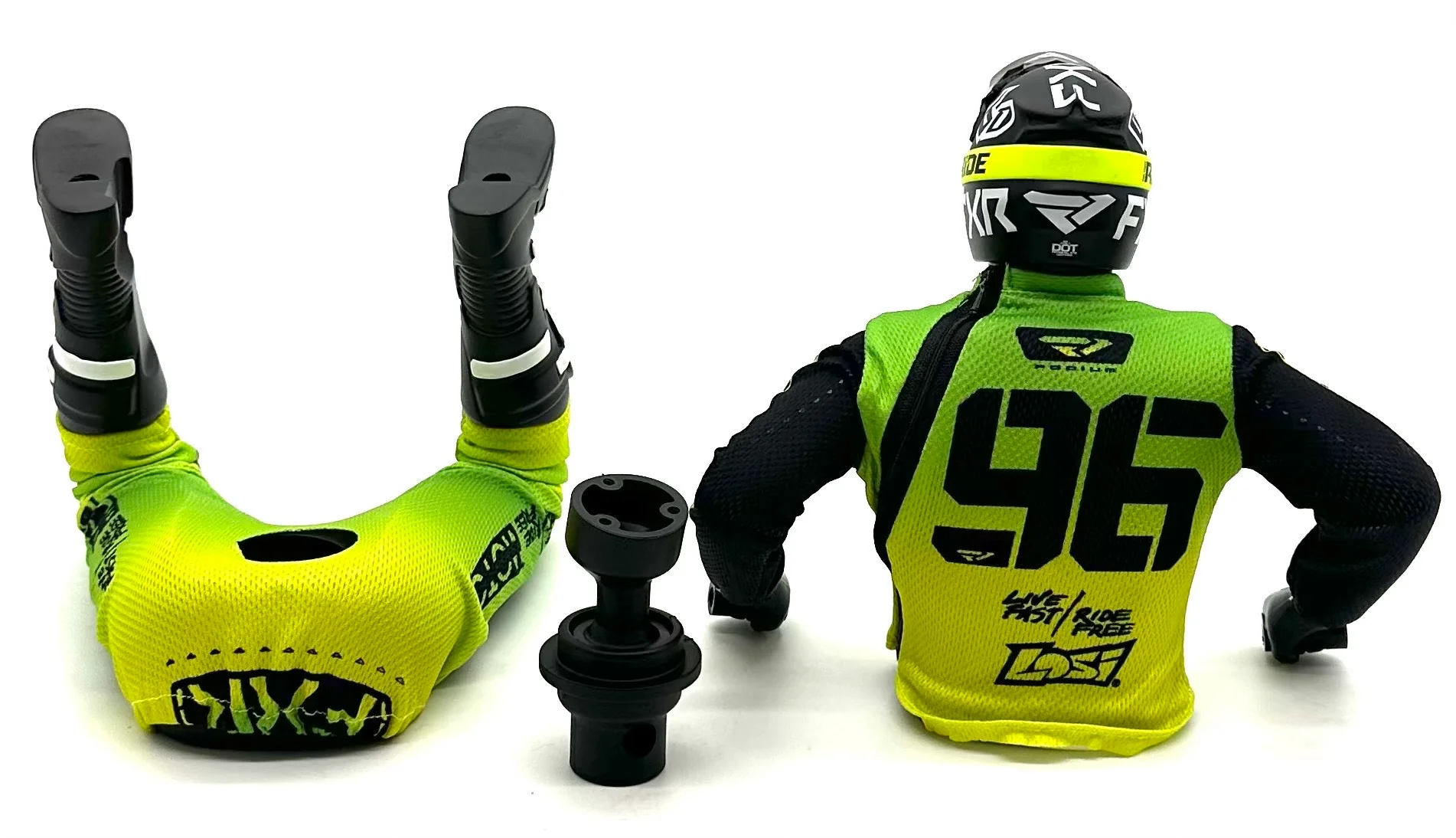 Losi Promoto-SM - Rider Figure, (Green) Pro Circuit & Jersey Set LOS06000 - Image 3