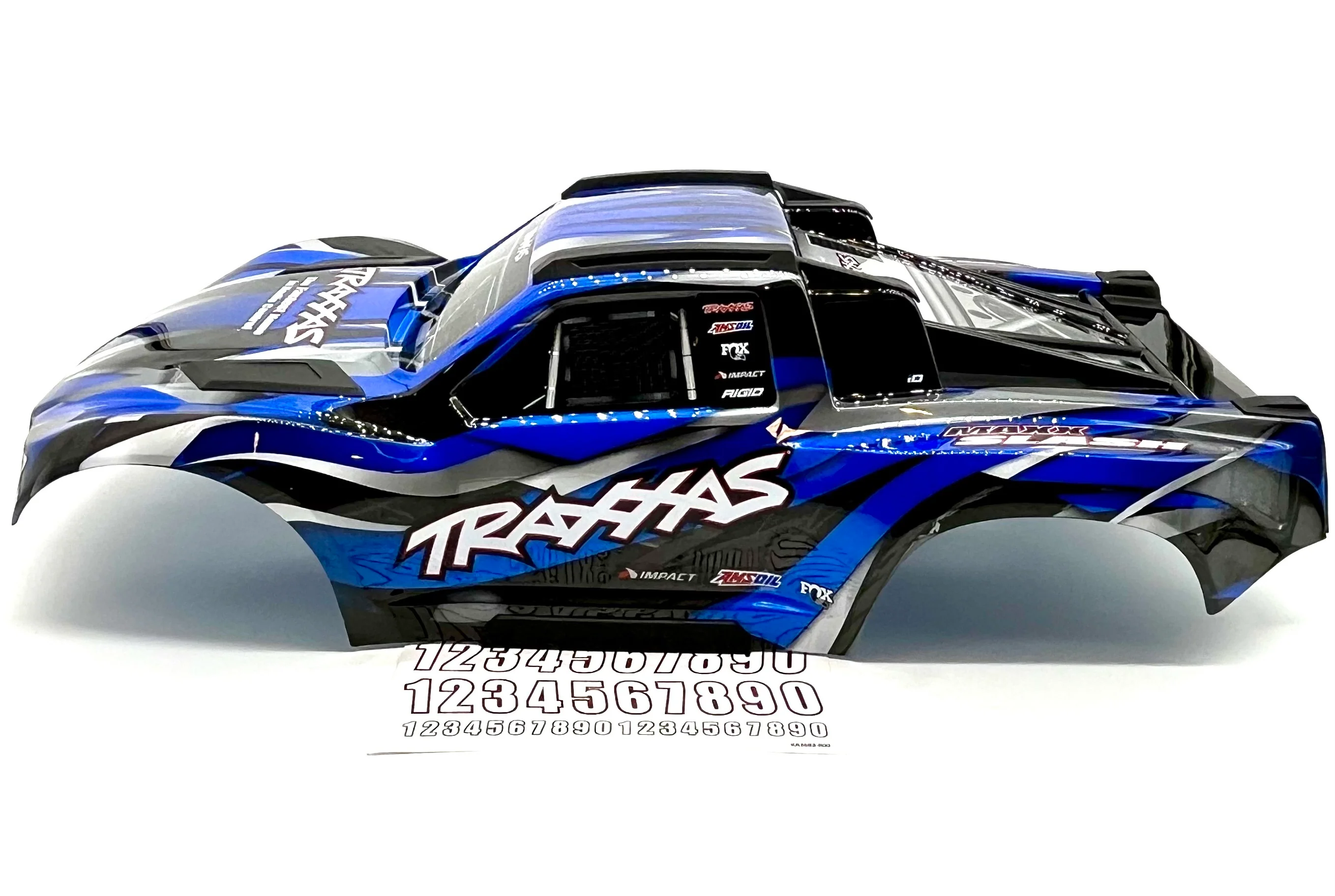 Maxx Slash BODY cover Shell (Blue Painted ProGraphics, clipless Traxxas 102076-4 - Image 2