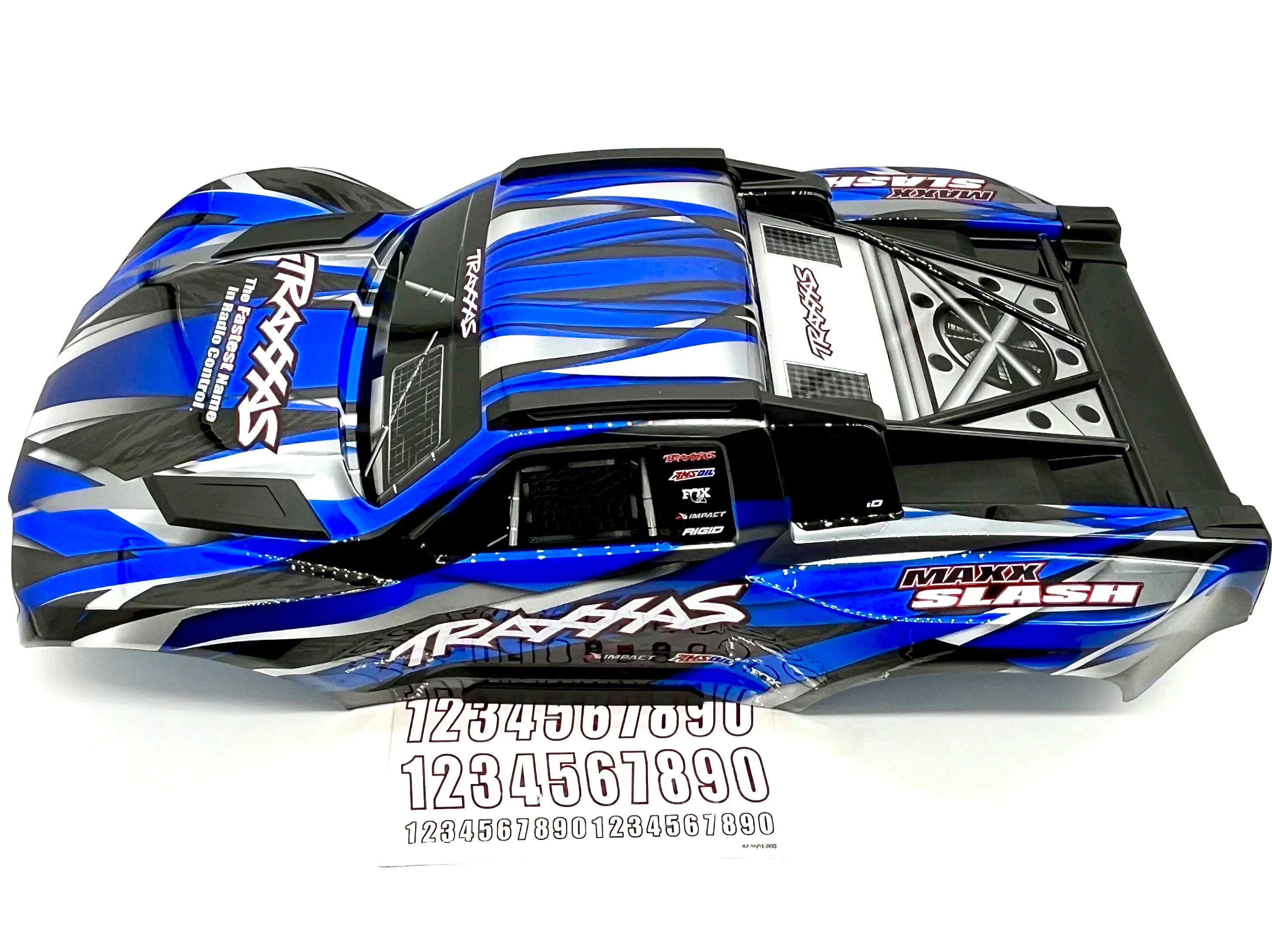 Maxx Slash BODY cover Shell (Blue Painted ProGraphics, clipless Traxxas 102076-4 - Image 3