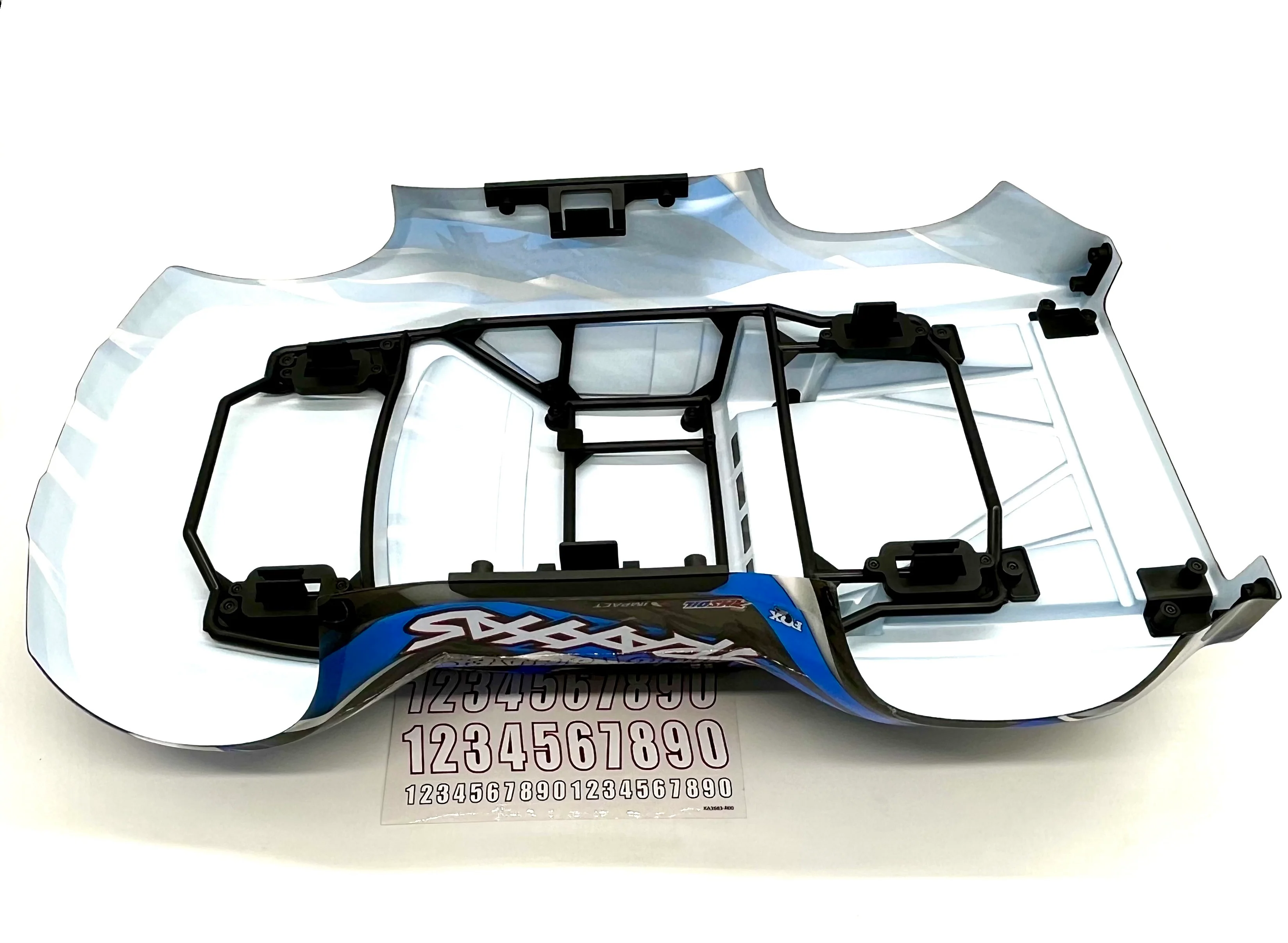 Maxx Slash BODY cover Shell (Blue Painted ProGraphics, clipless Traxxas 102076-4 - Image 4