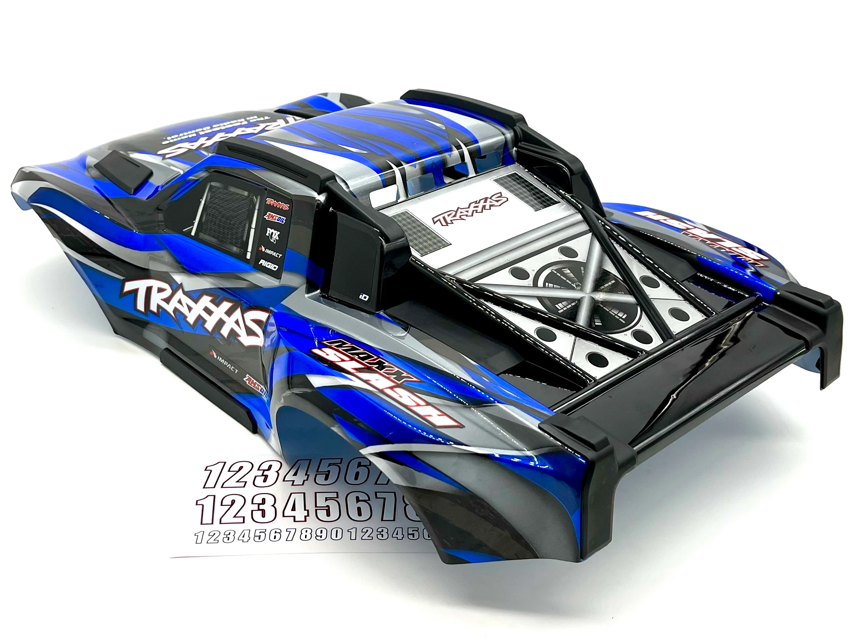 Maxx Slash BODY cover Shell (Blue Painted ProGraphics, clipless Traxxas 102076-4 - Image 5