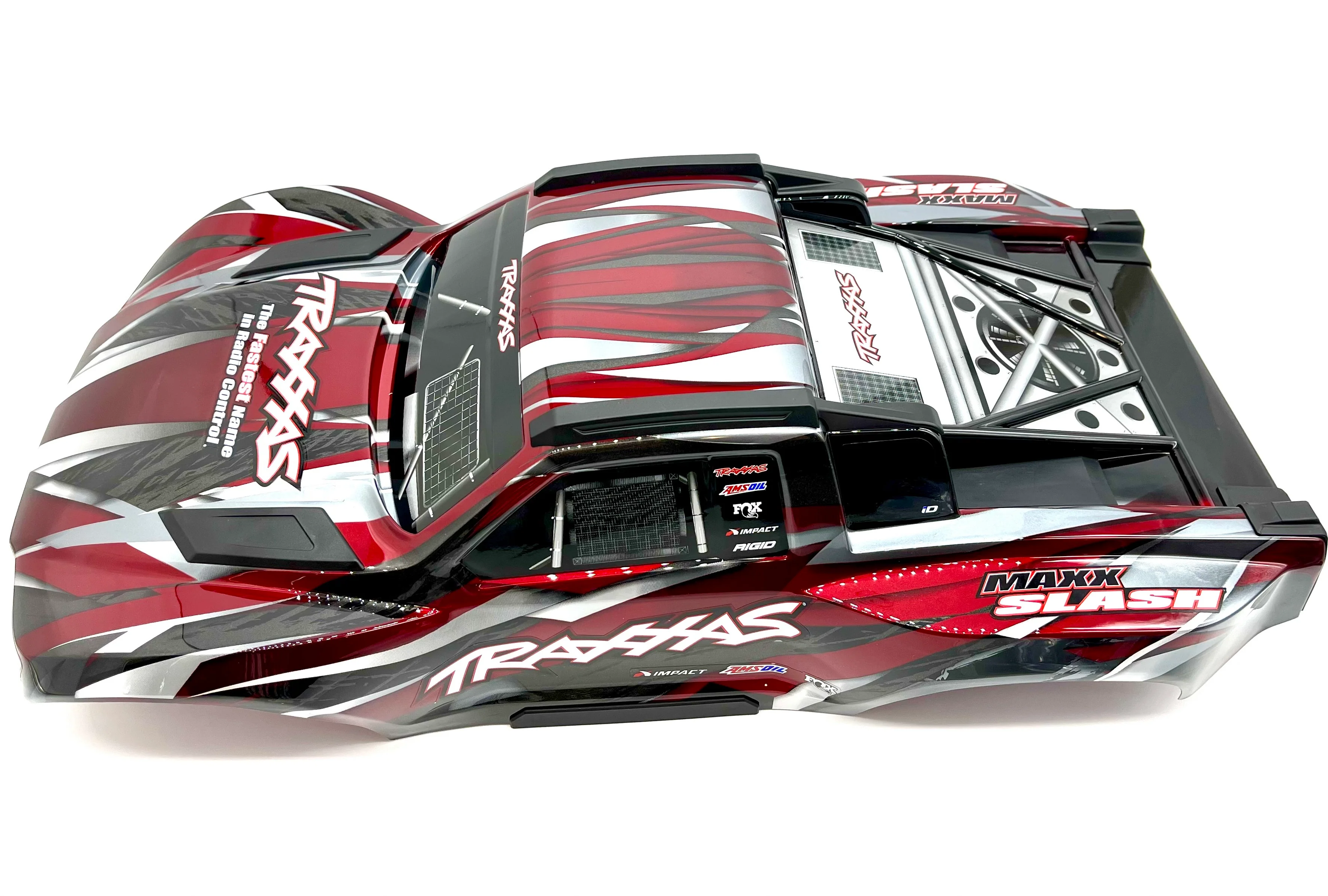 Maxx Slash BODY cover Shell (RED Painted ProGraphics, clipless Traxxas 102076-4 - Image 3